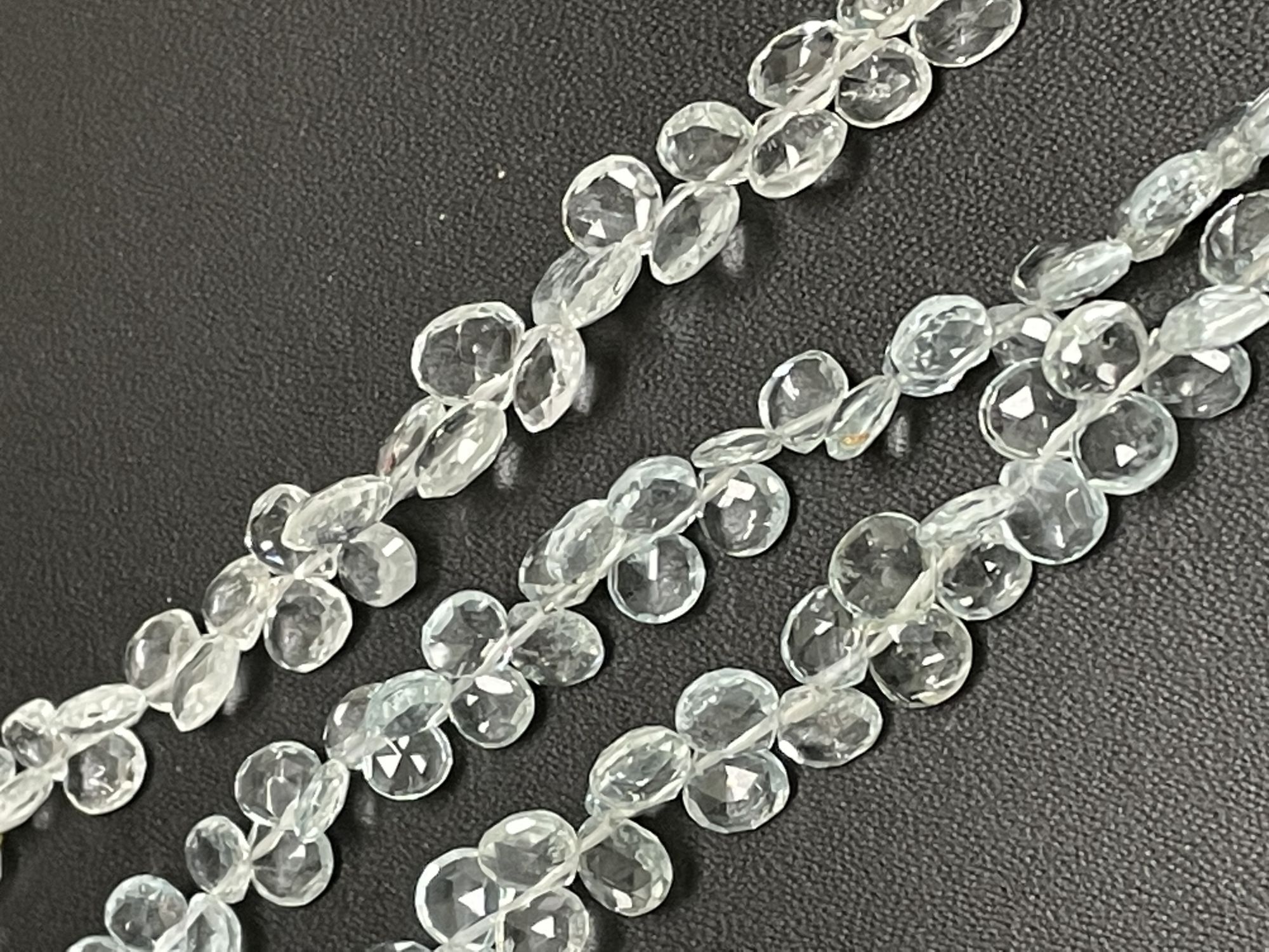 Aquamarine Heart Faceted