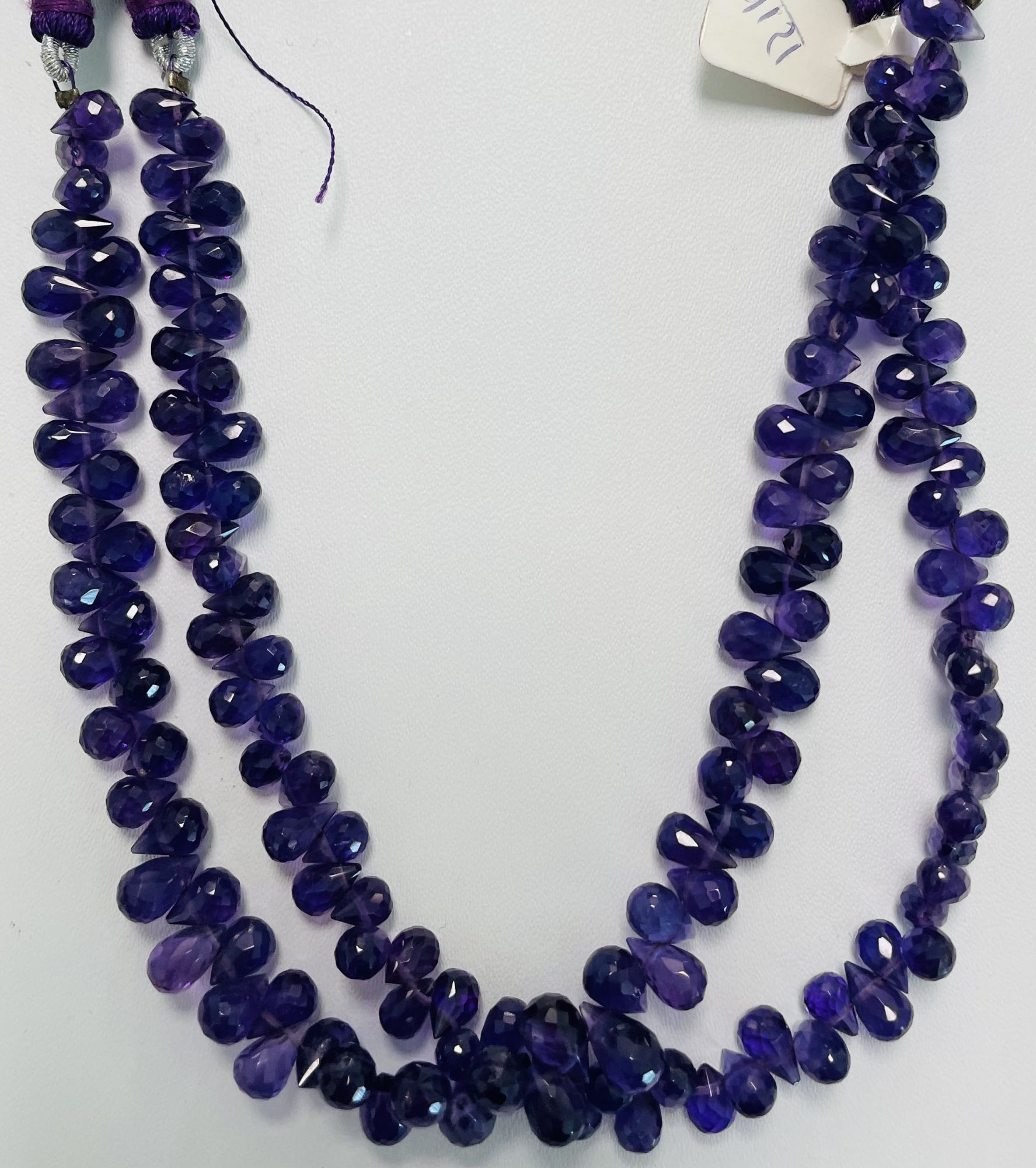 Purple Amethyst Drop Faceted