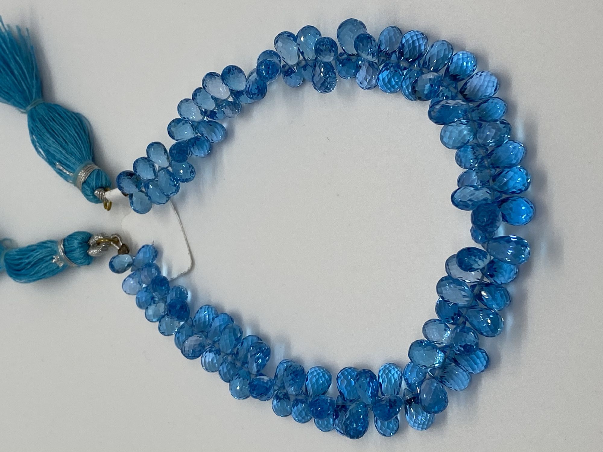 Swiss Blue Topaz Drops Faceted