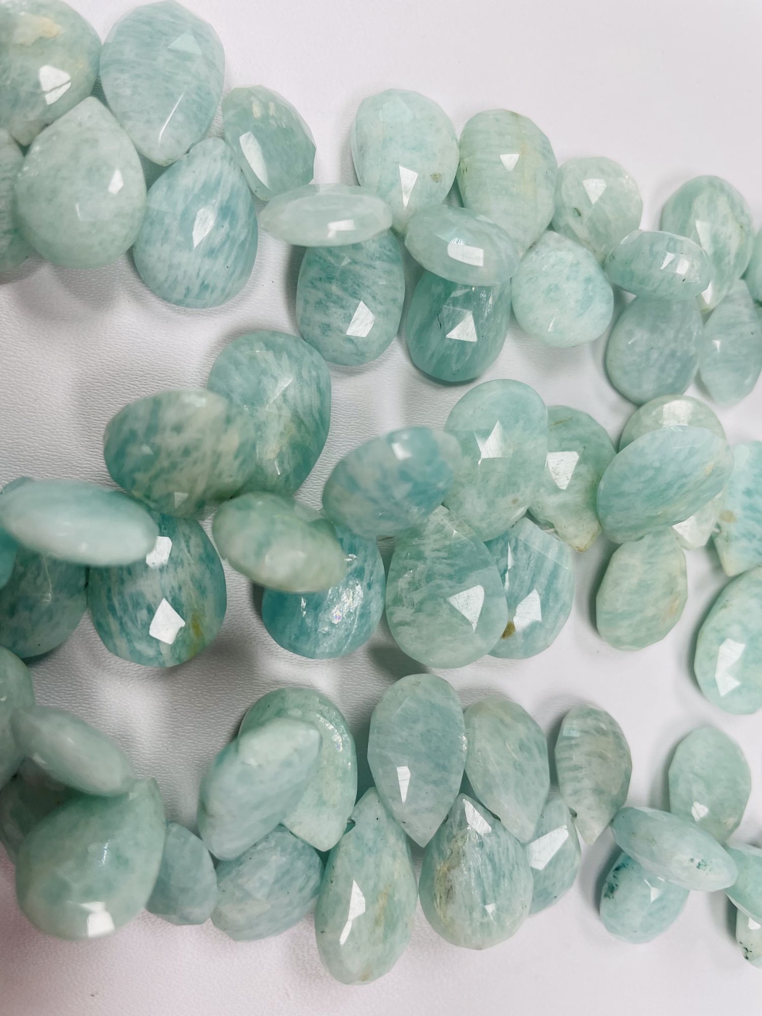 Amazonite Pears Faceted