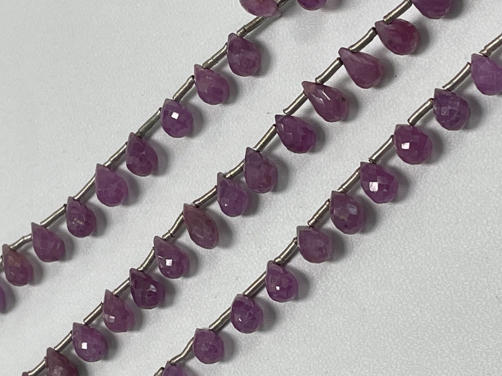 Multi Color Sapphire Drop Faceted