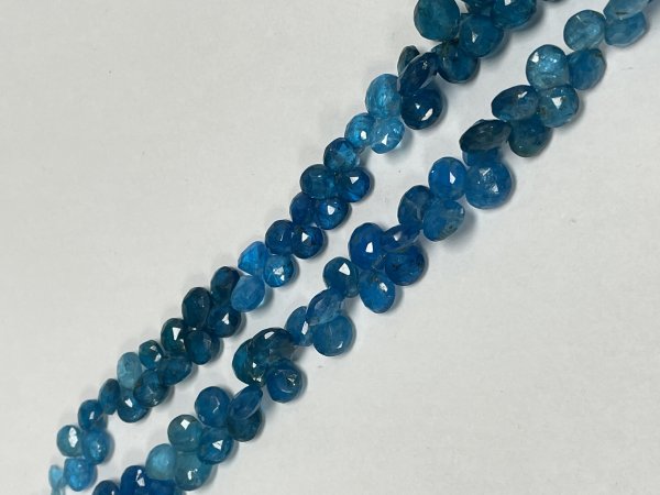 Shaded Blue Apatite Heart Faceted