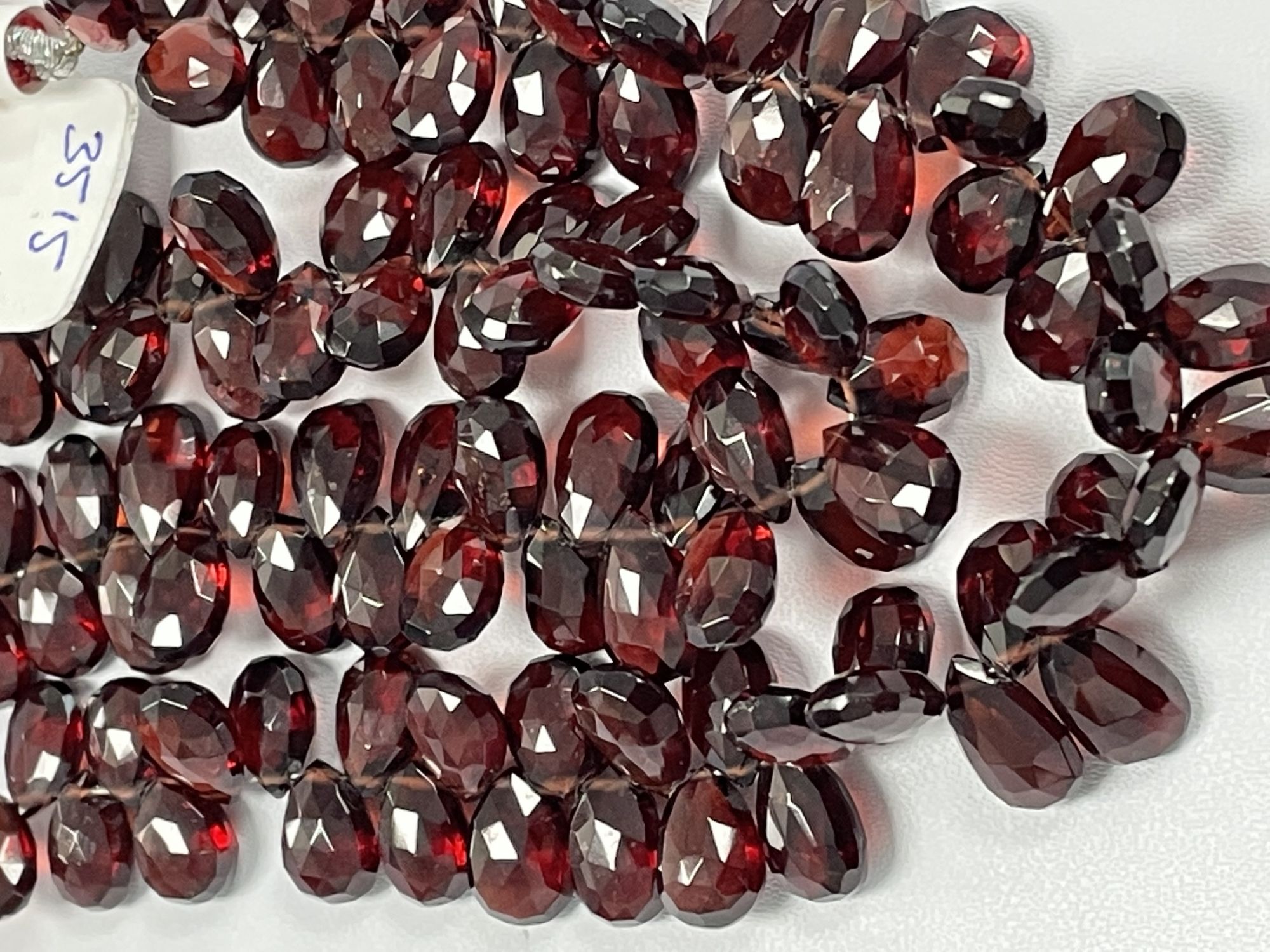 Red Garnet Pear Faceted