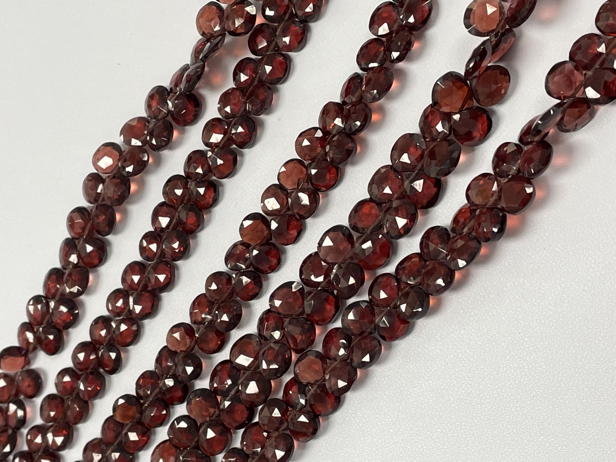 Red Garnet Heart Faceted