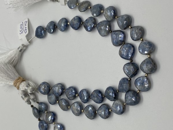 Coated Kyanite Hearts Faceted
