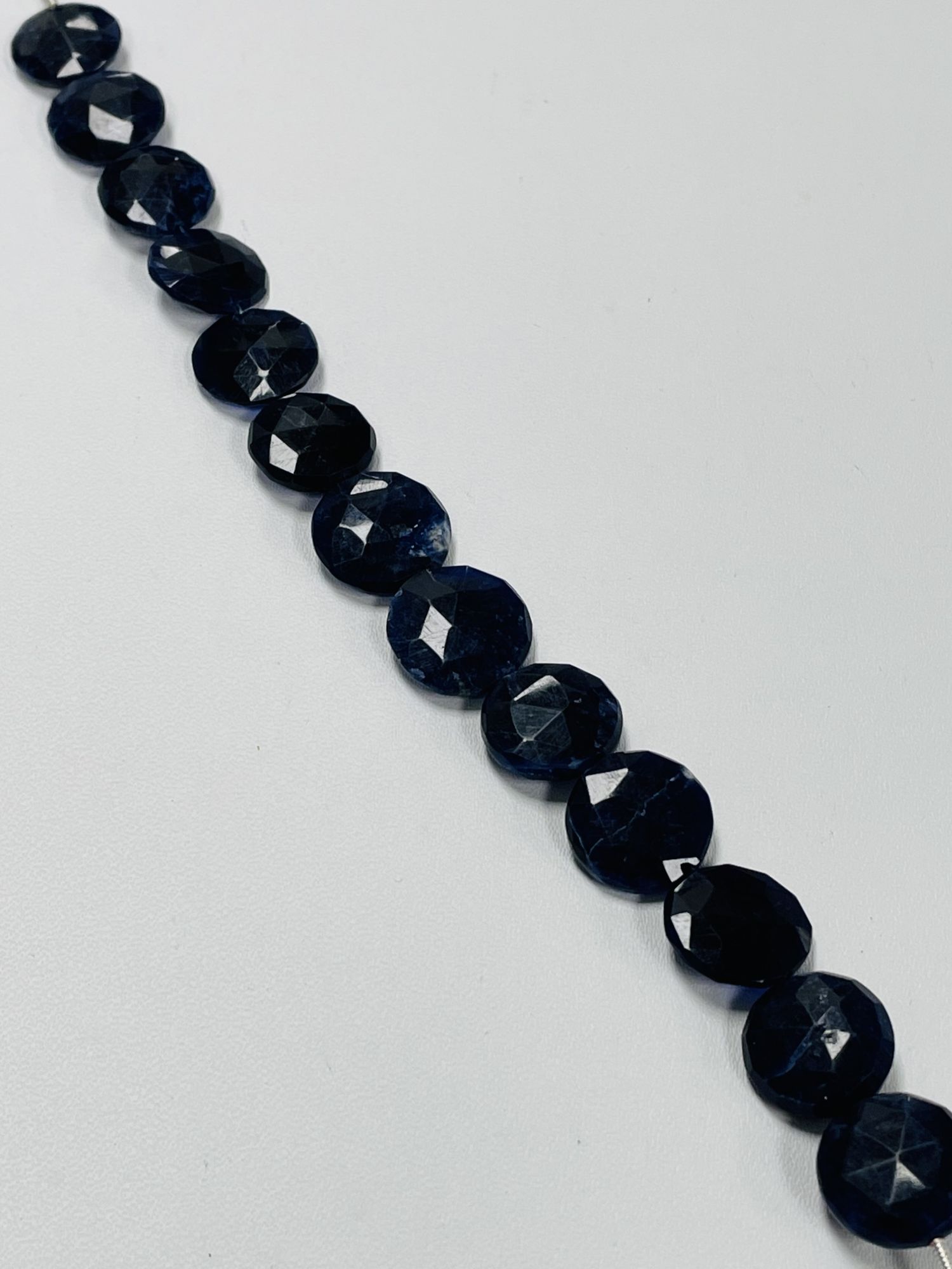Sodalite Coin Faceted