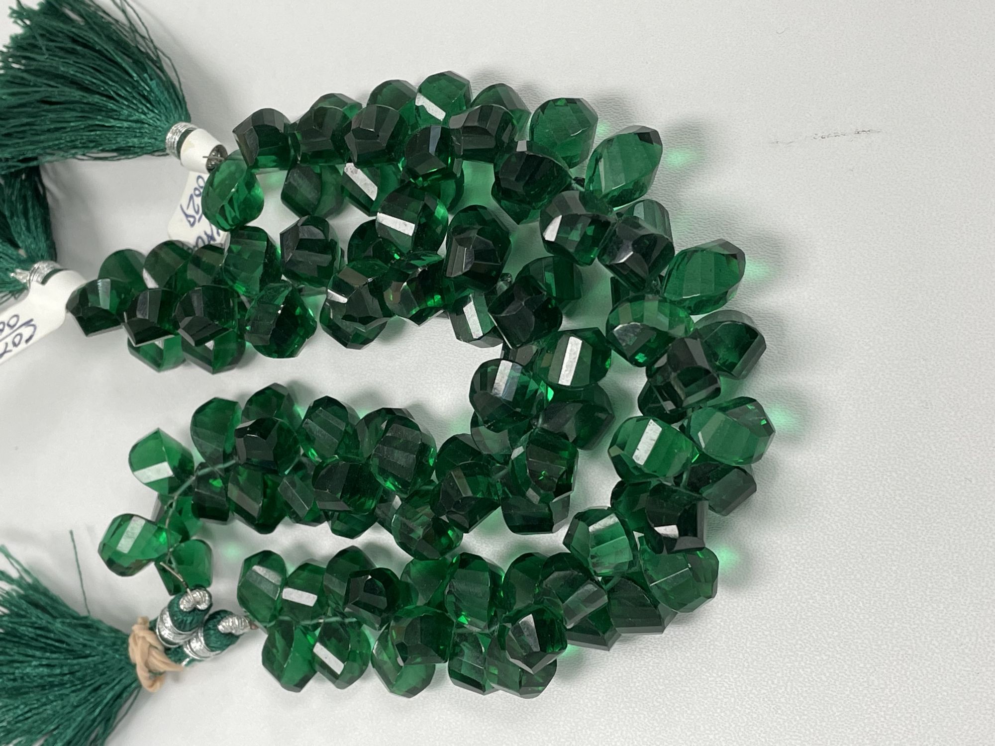 Green Hydro Quartz Twisted Drop Faceted