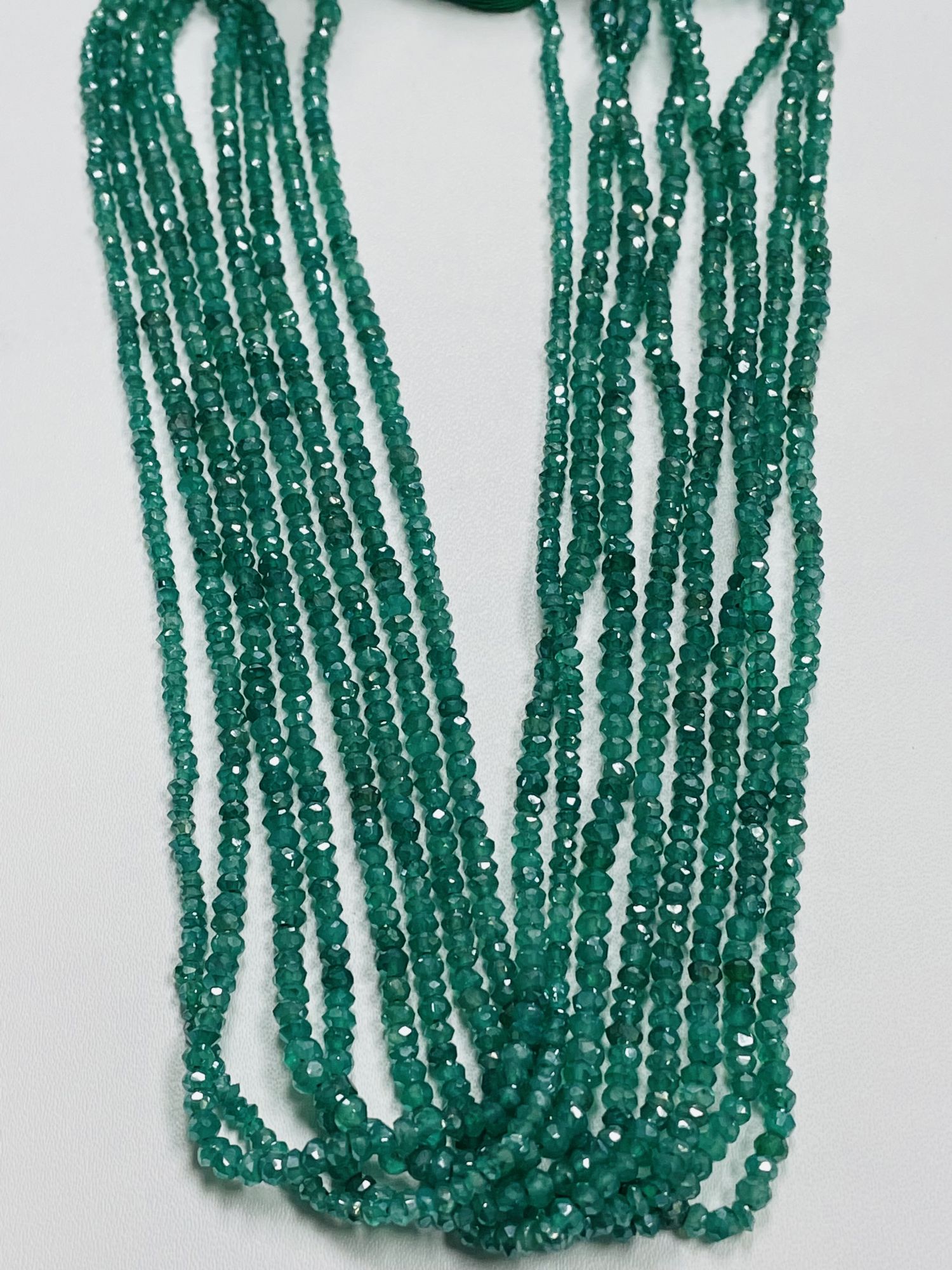 Green Mystic Onyx Rondelle Facted