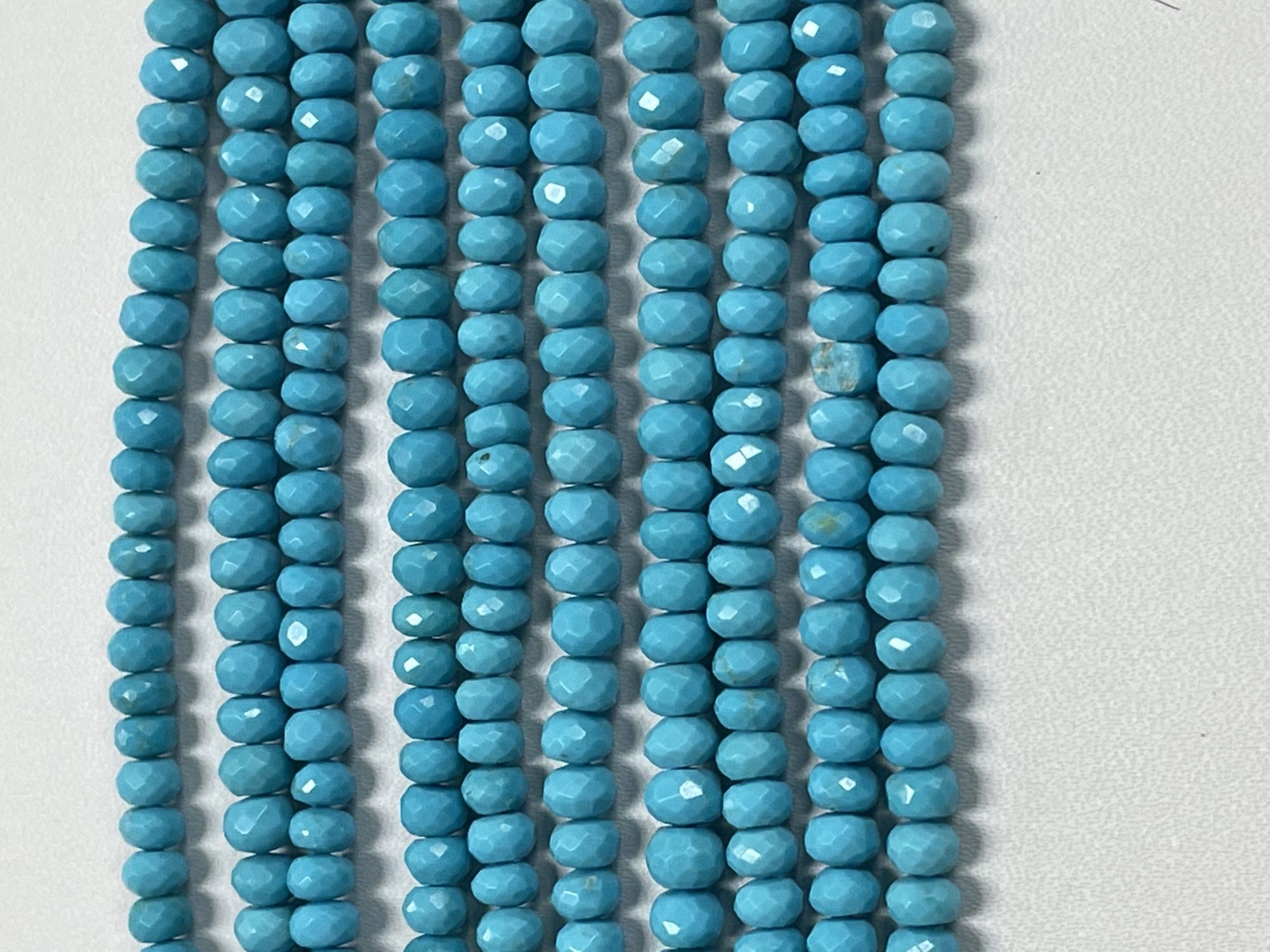 Turquoise Rondelle Faceted