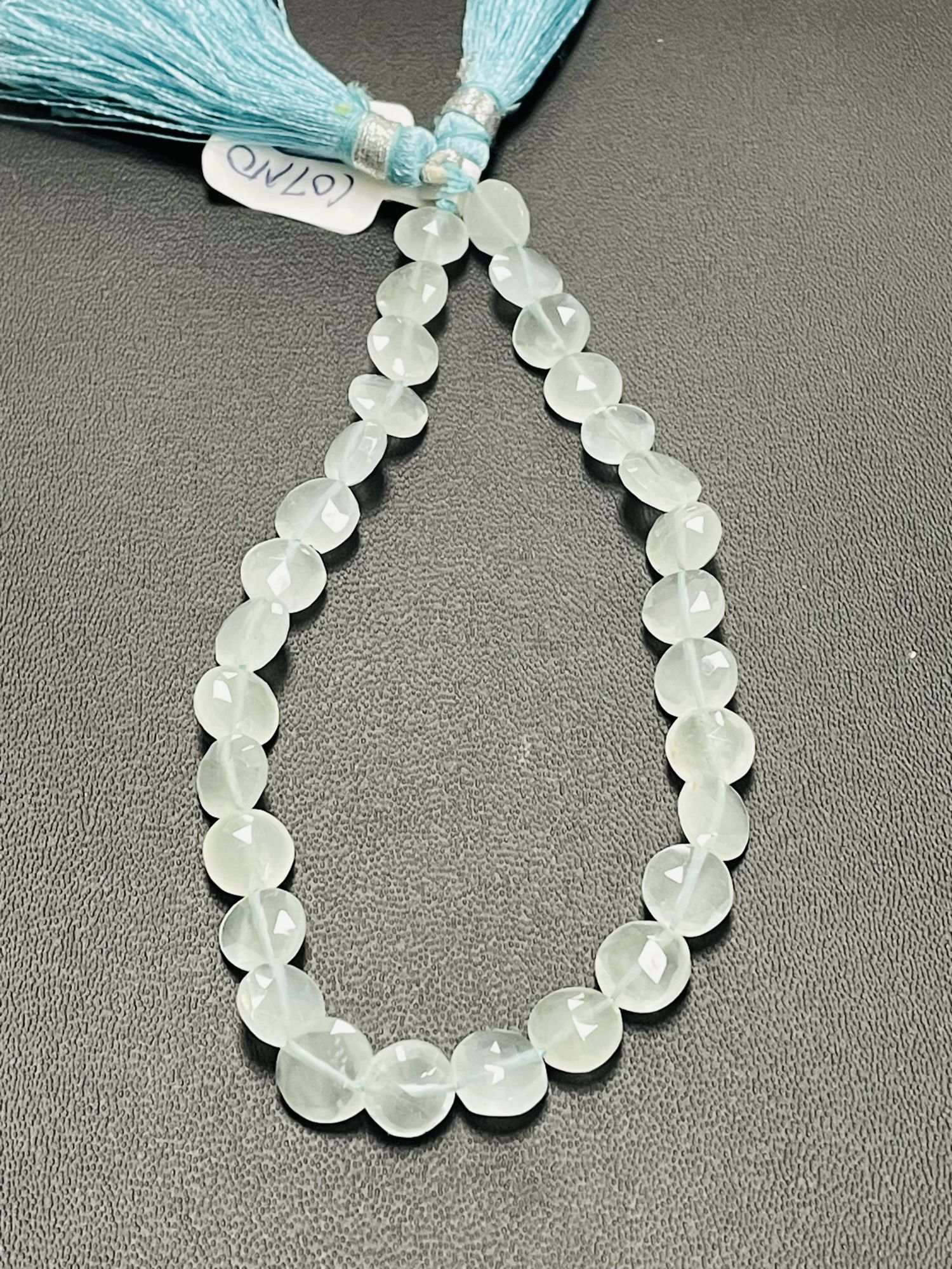 Aquamarine Coin Faceted