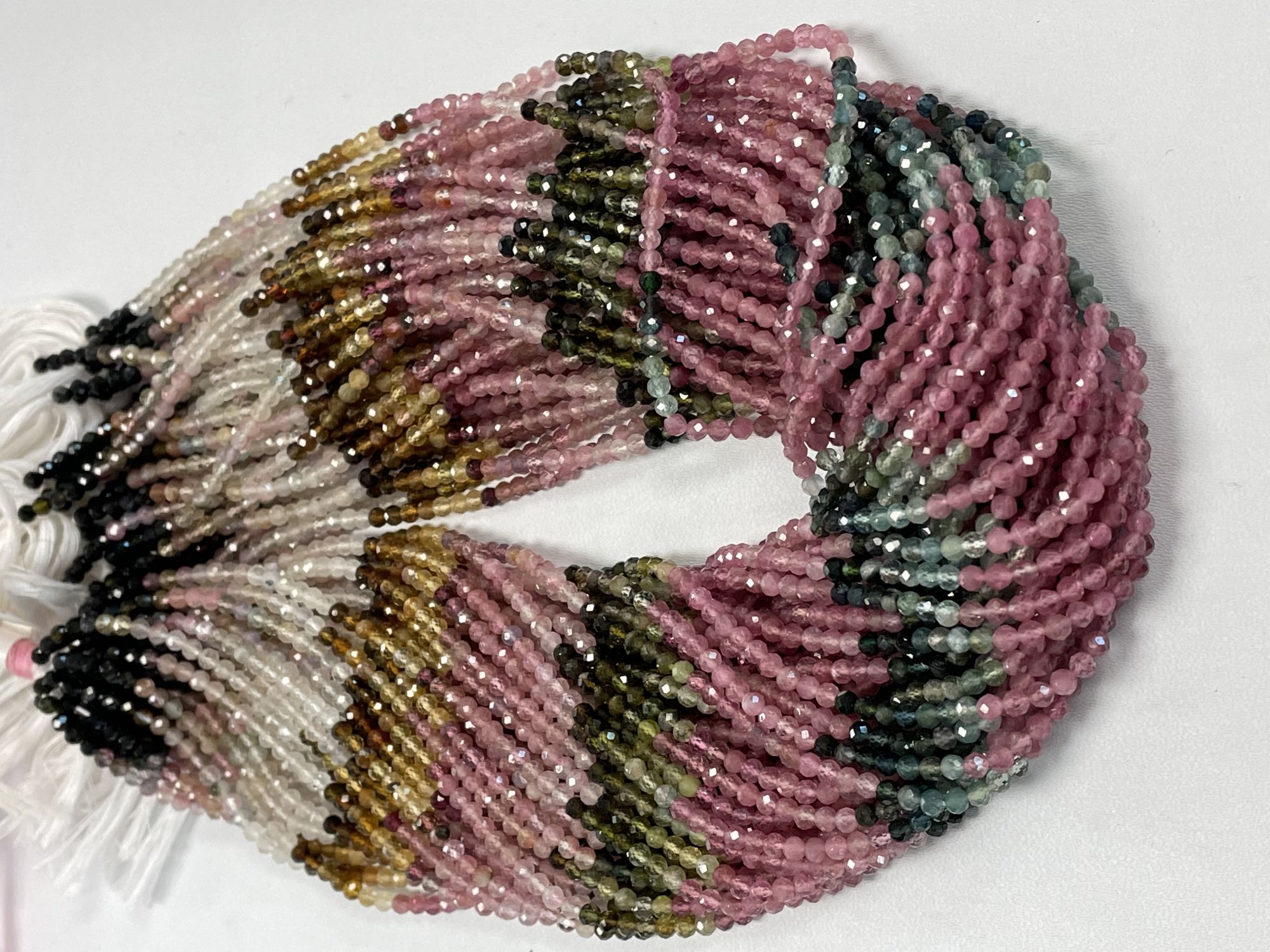 Multi Tourmaline Rondelle Faceted
