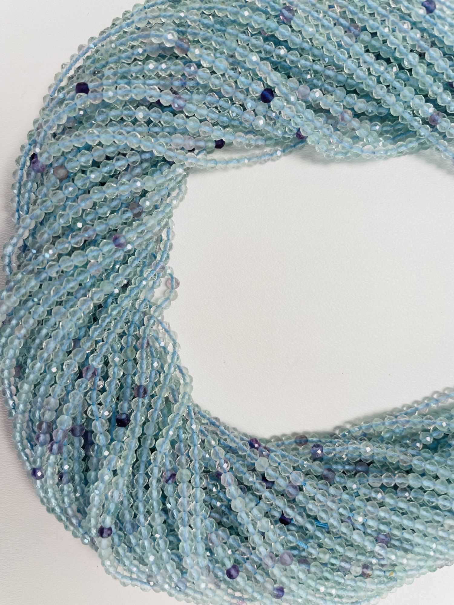 Flourite Rondelle Faceted