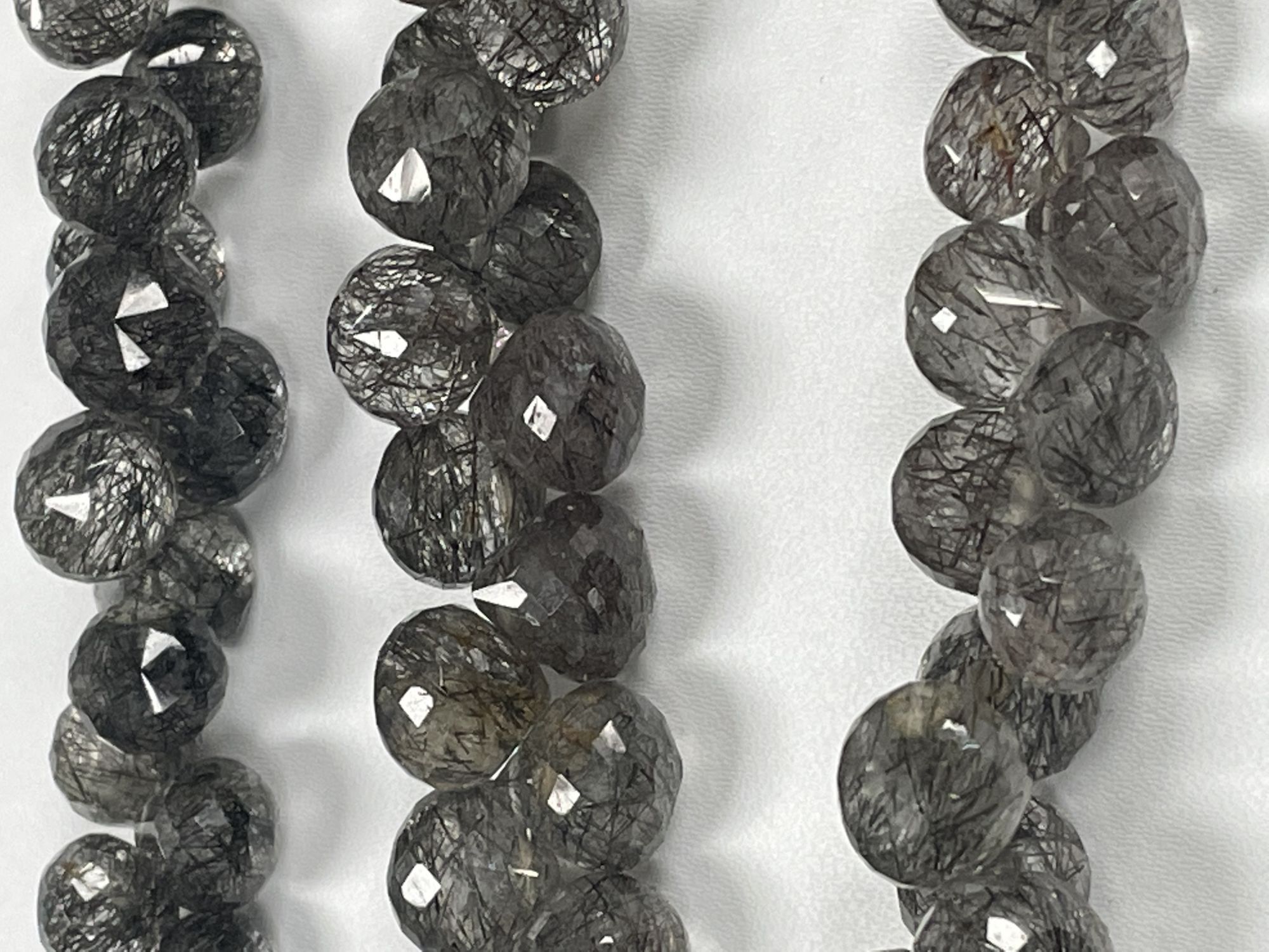 Black Rutilated quartz Onion Faceted