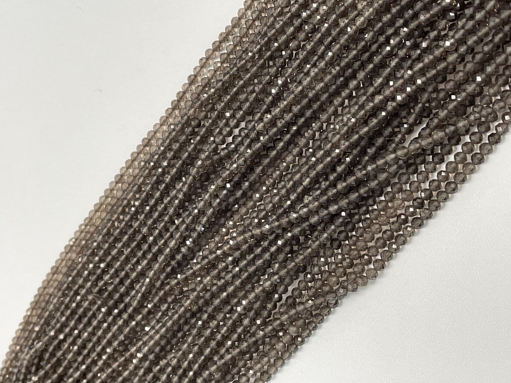 Smoky Quartz Rondelle Faceted