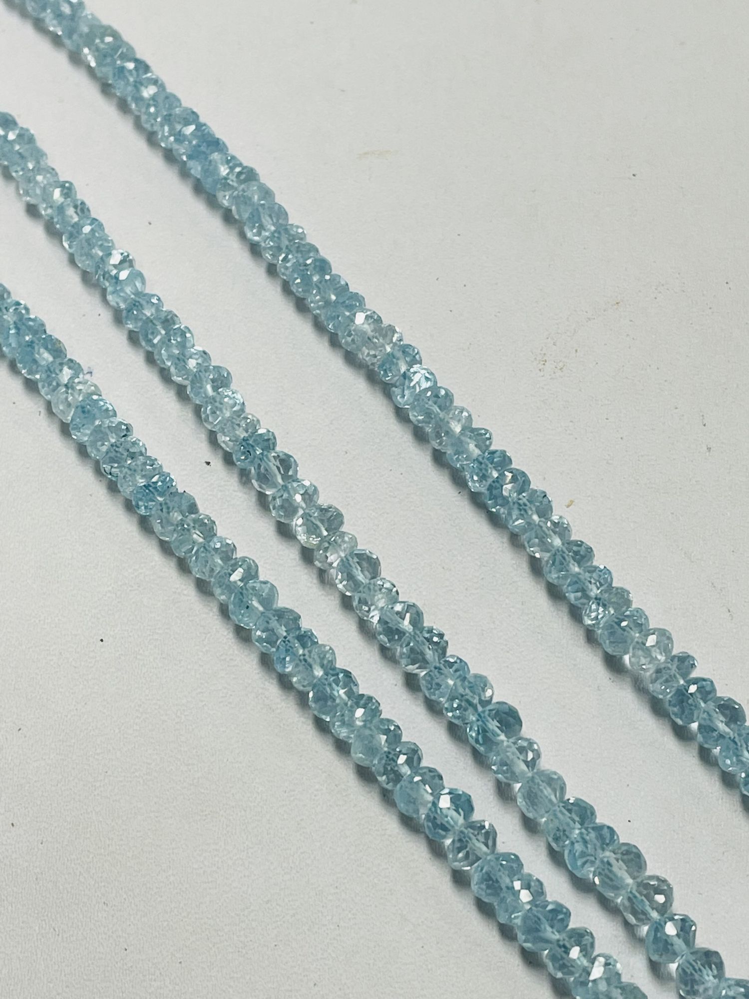 Sky Blue Topaz Rondelle Faceted