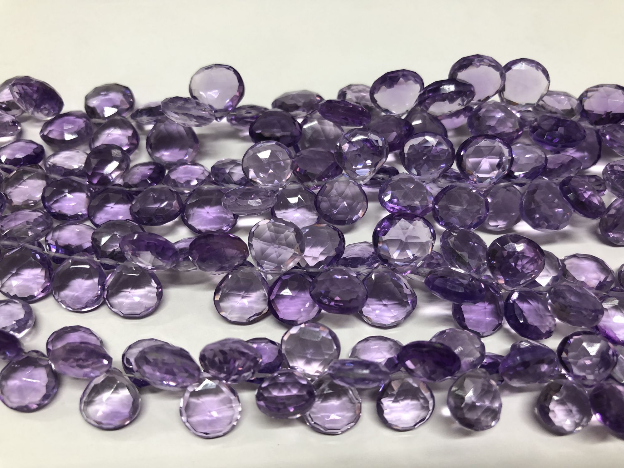 Amethyst Hearts Faceted