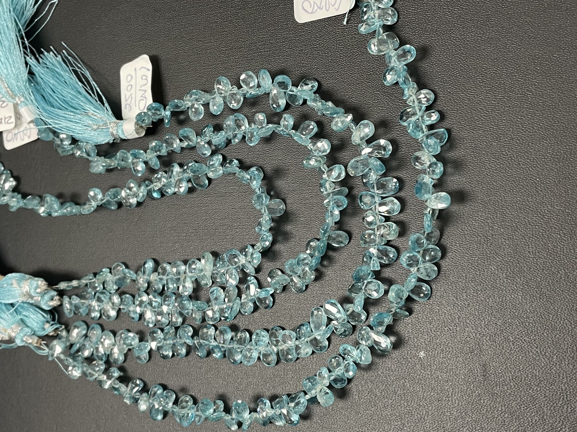 Blue Zircon Pear Faceted