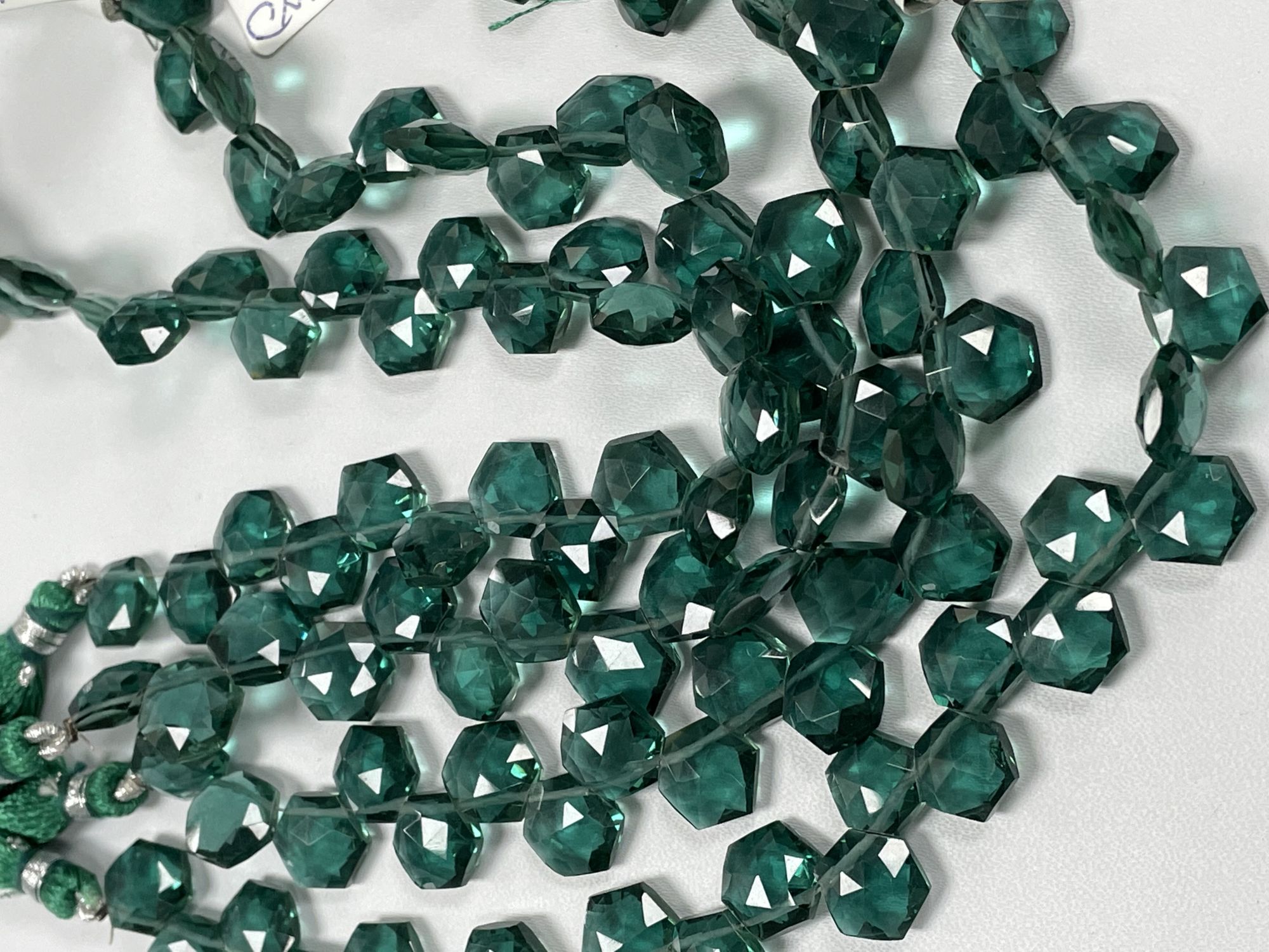Green Hydro Quartz Hexagon Faceted
