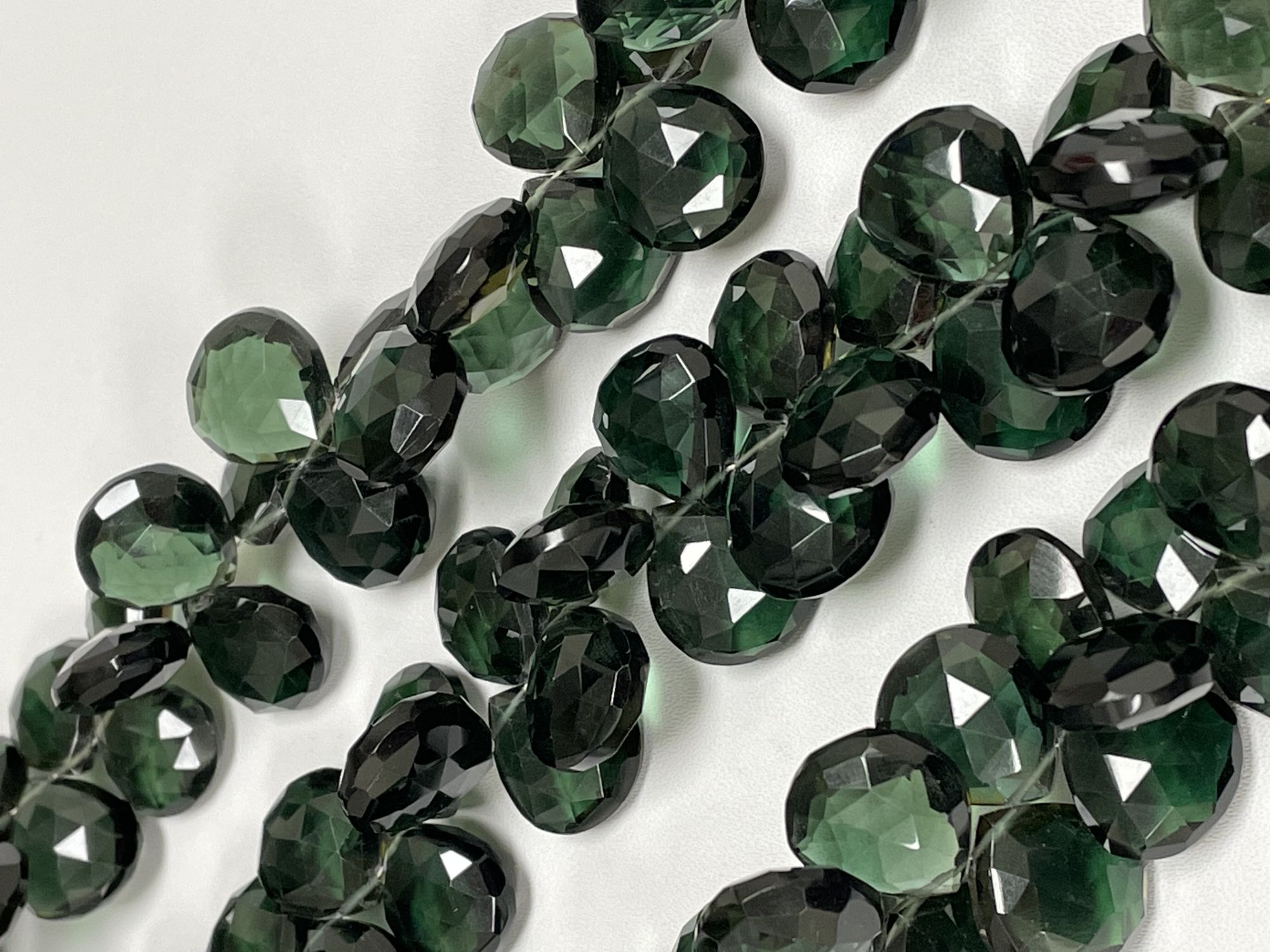 green Hydro Quartz Heart Faceted