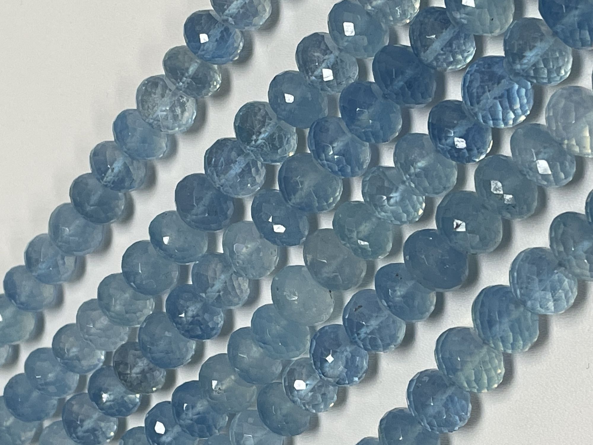 Aquamarine Rondelle Faceted