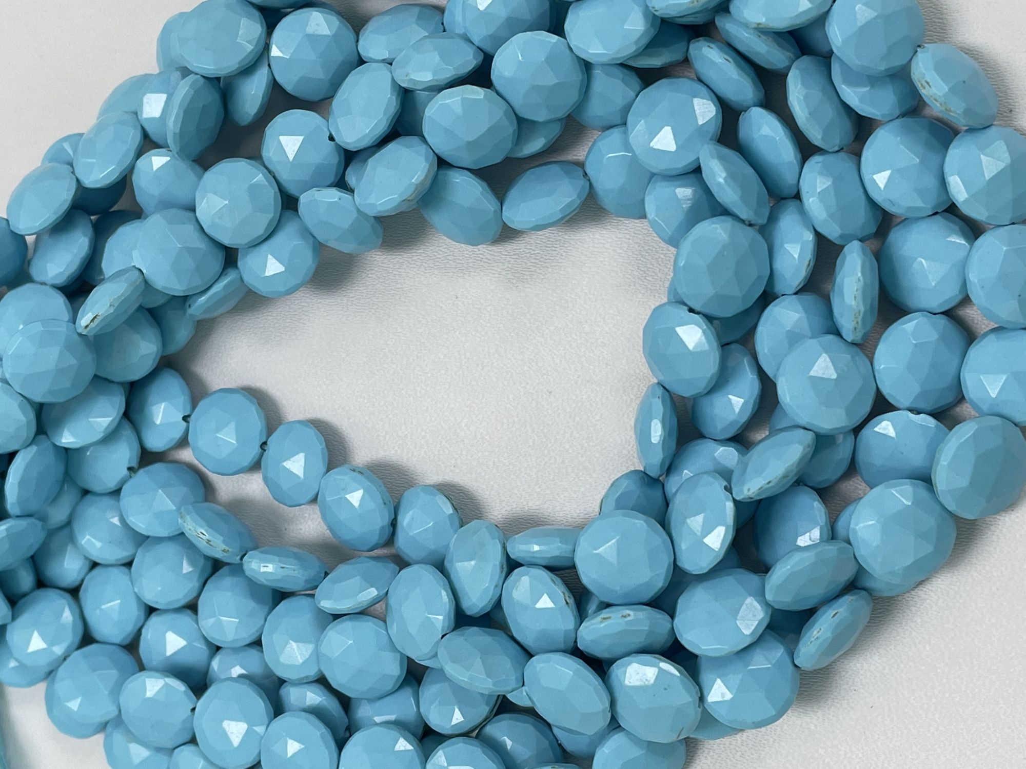 Howlite Coin Faceted