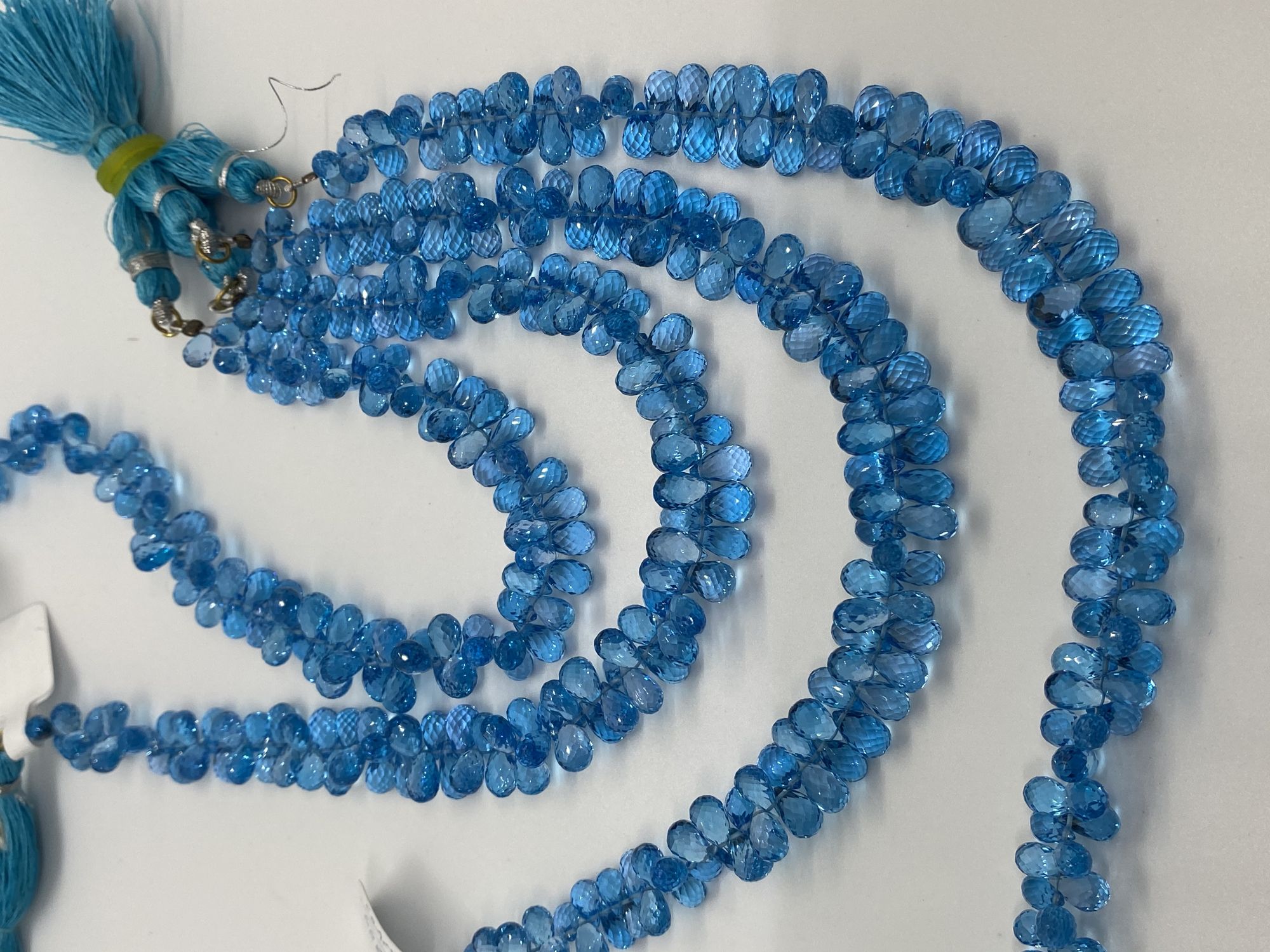Swiss Blue Topaz Drops Faceted