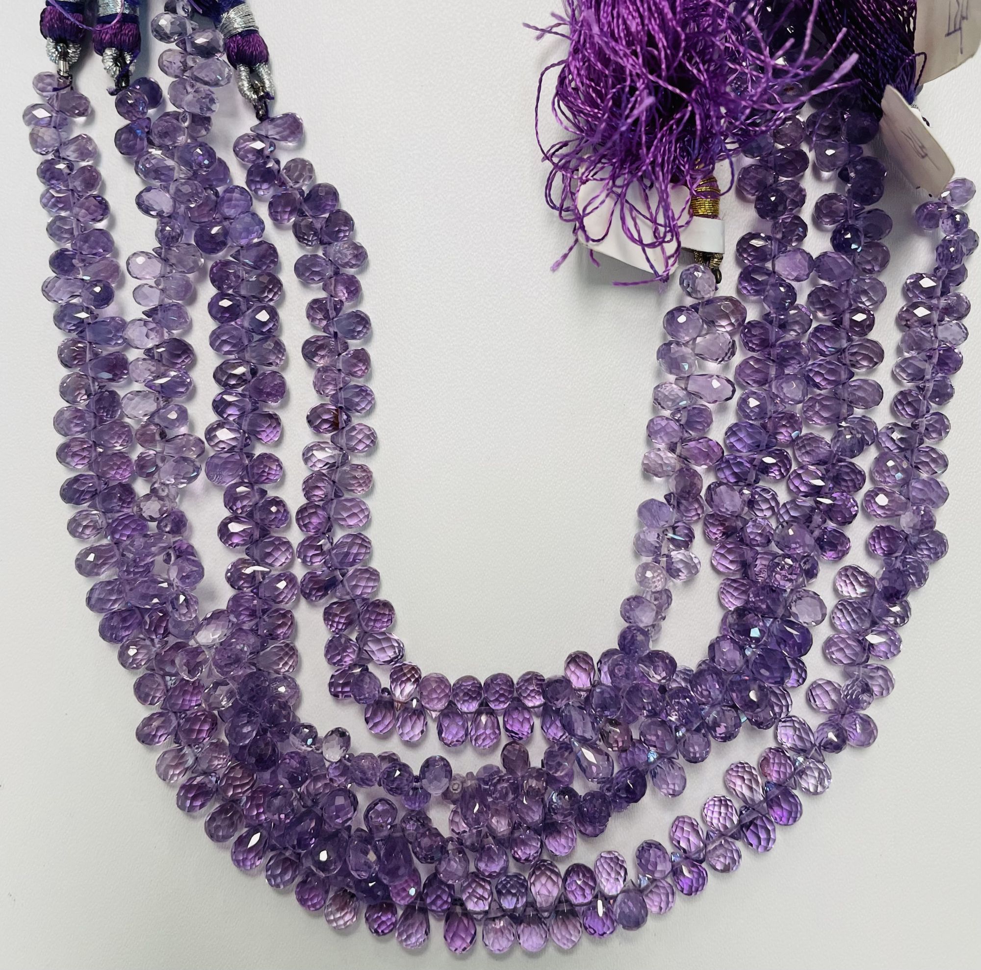 Purple Amethyst Drop Faceted