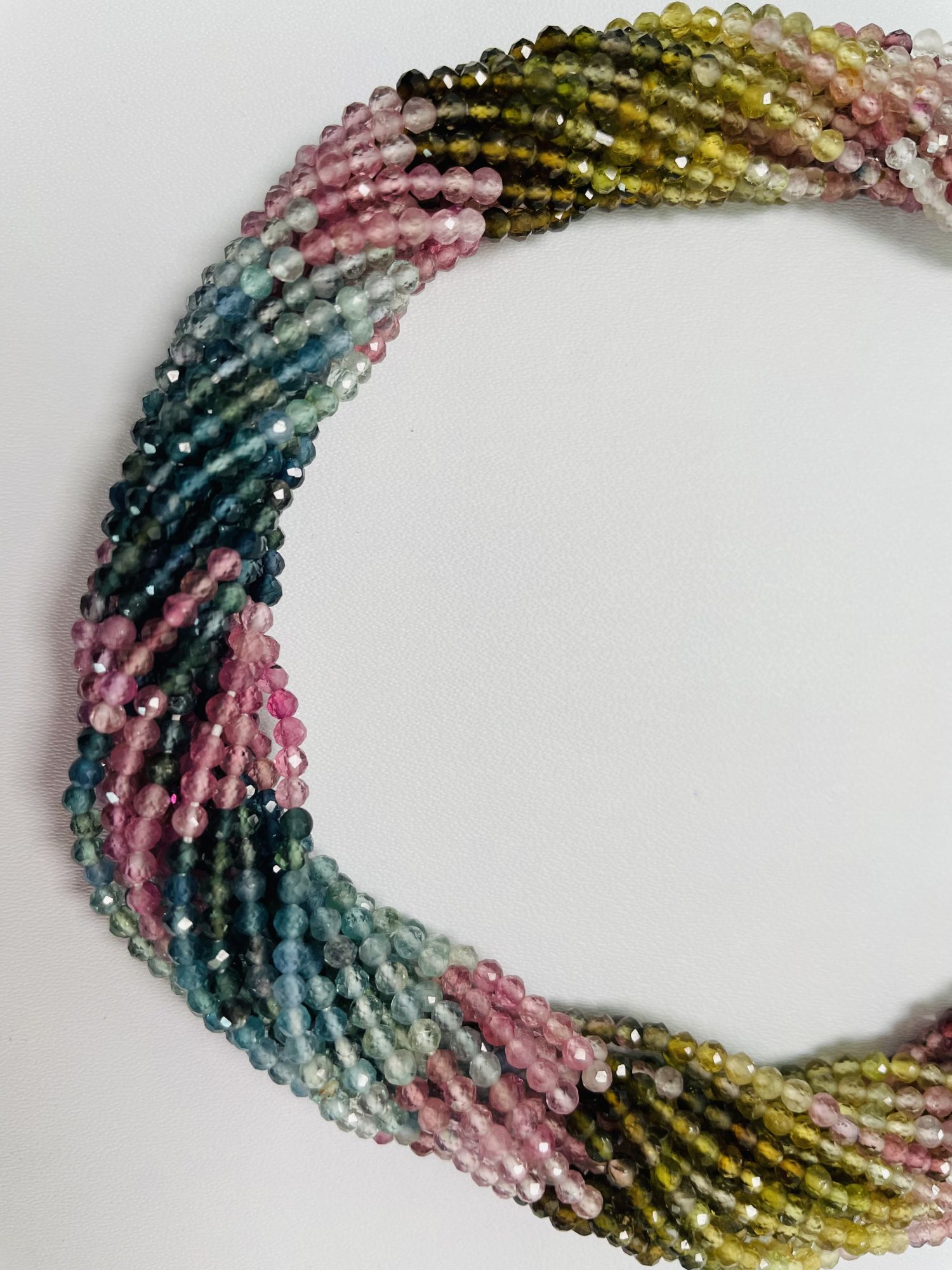 Multi Tourmaline Rondelle Faceted