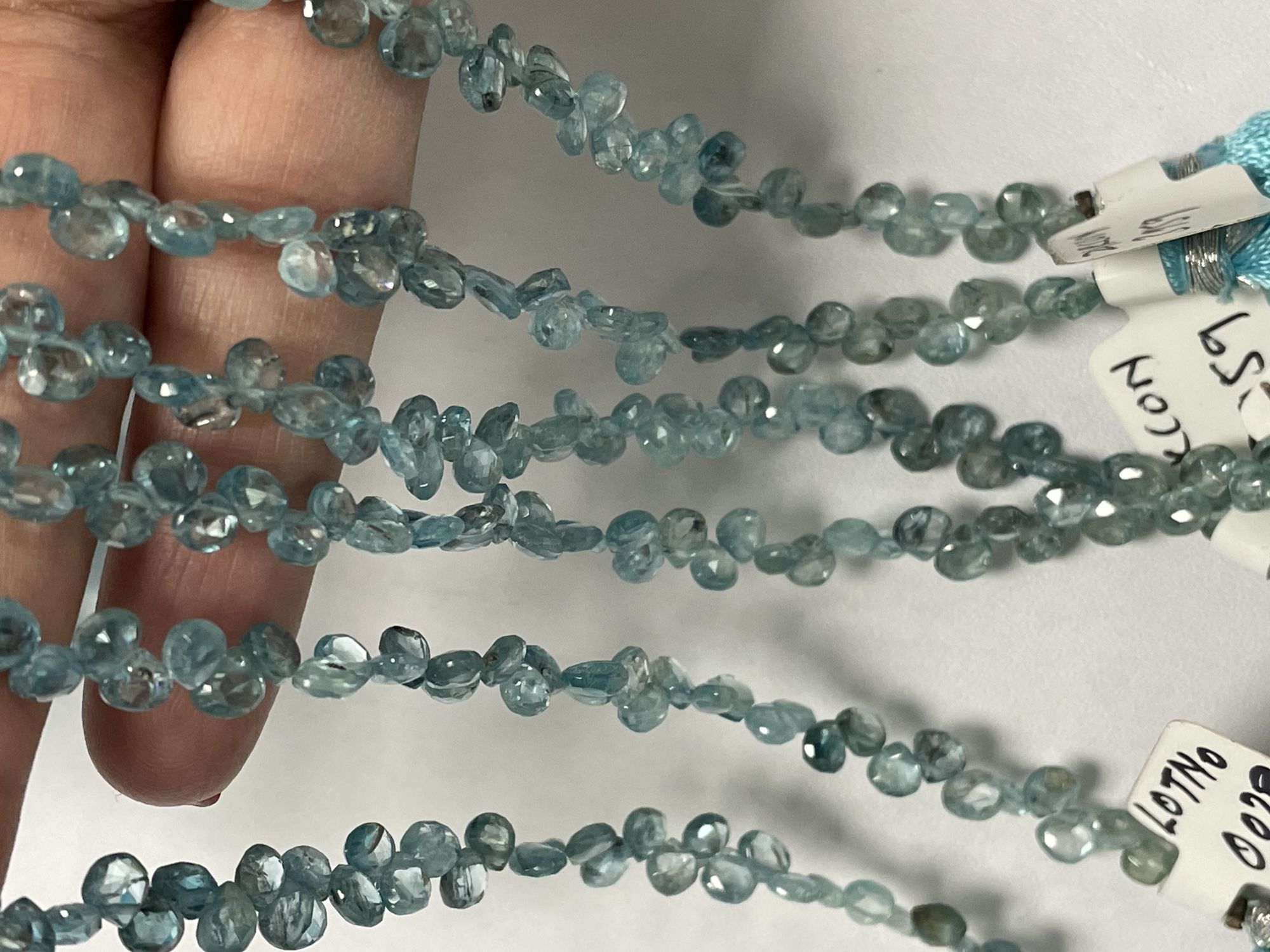 Blue Zircon Heart Faceted