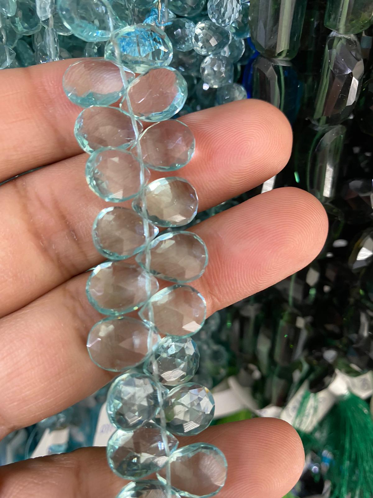 Aquamarine Hydro Quartz pears