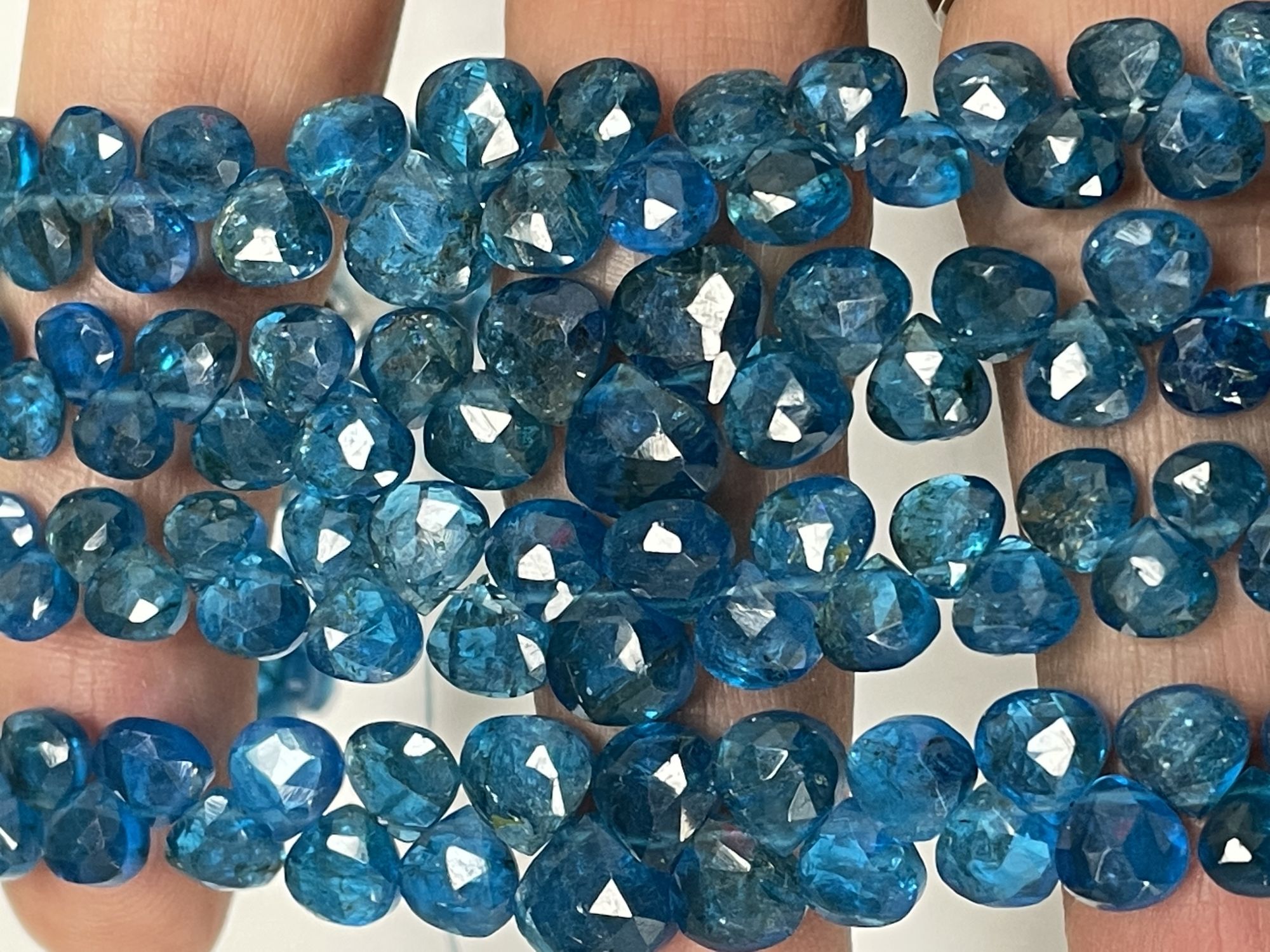 Blue Apatite Heart Faceted