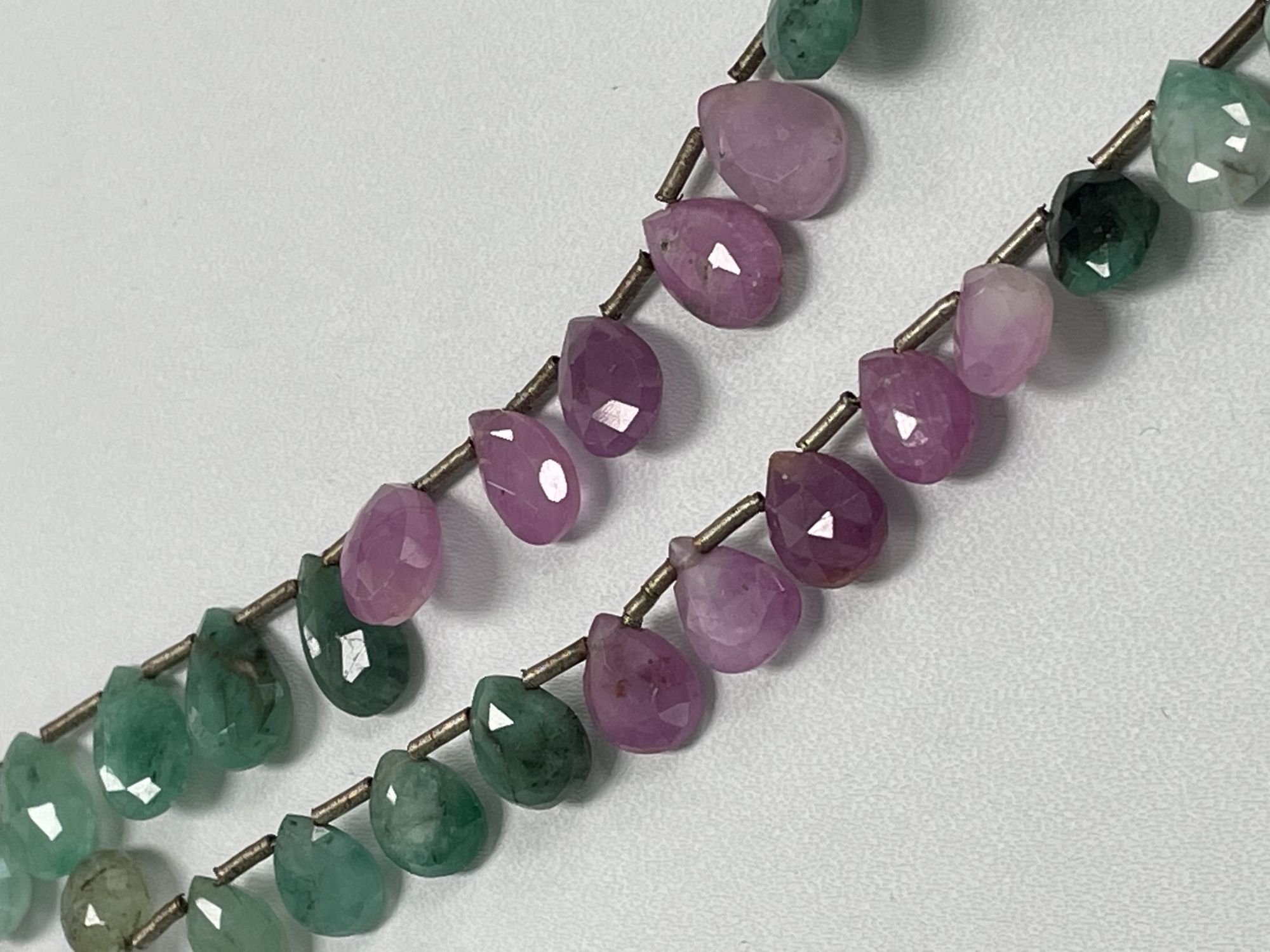 Multi Color Sapphire Pear Faceted