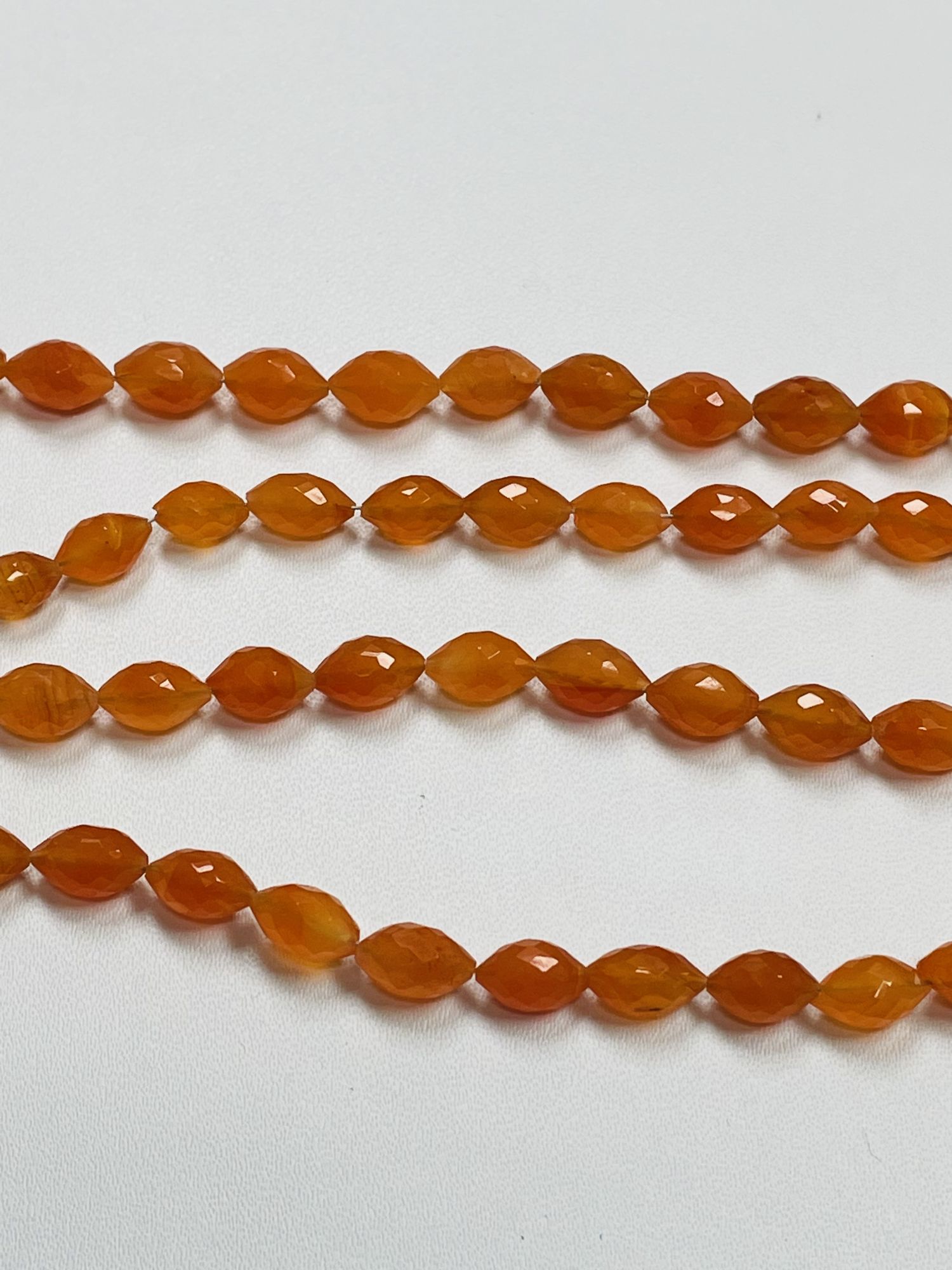 Carnelian Barrel Faceted