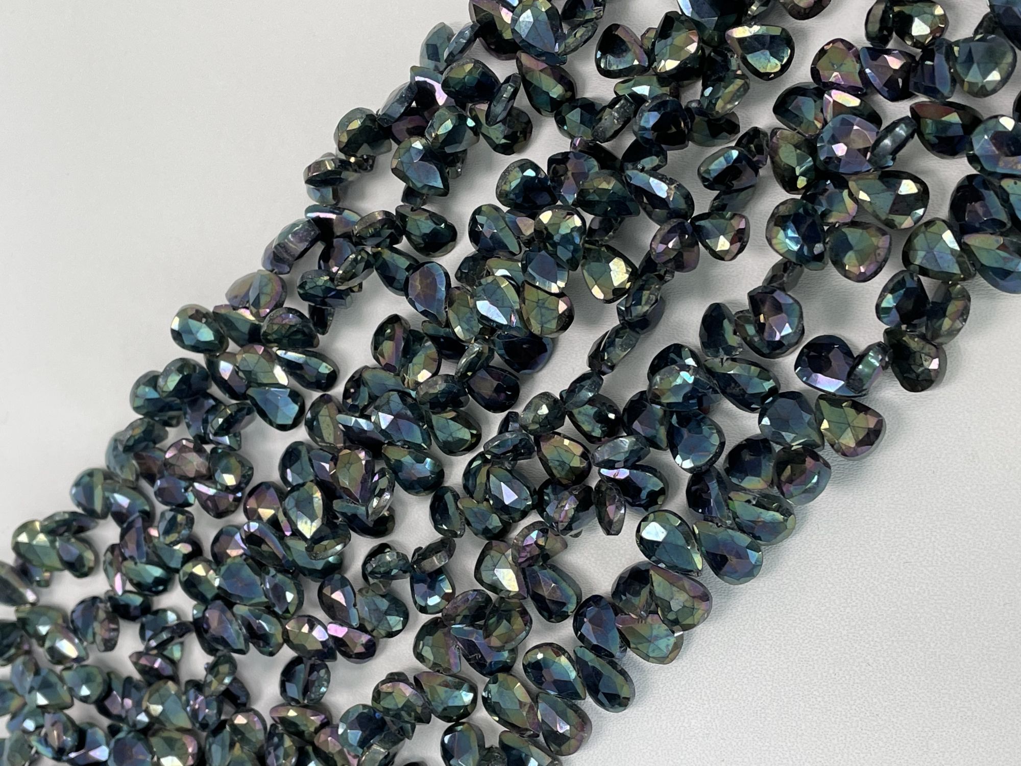 Mystic Green Spinel Pear Faceted