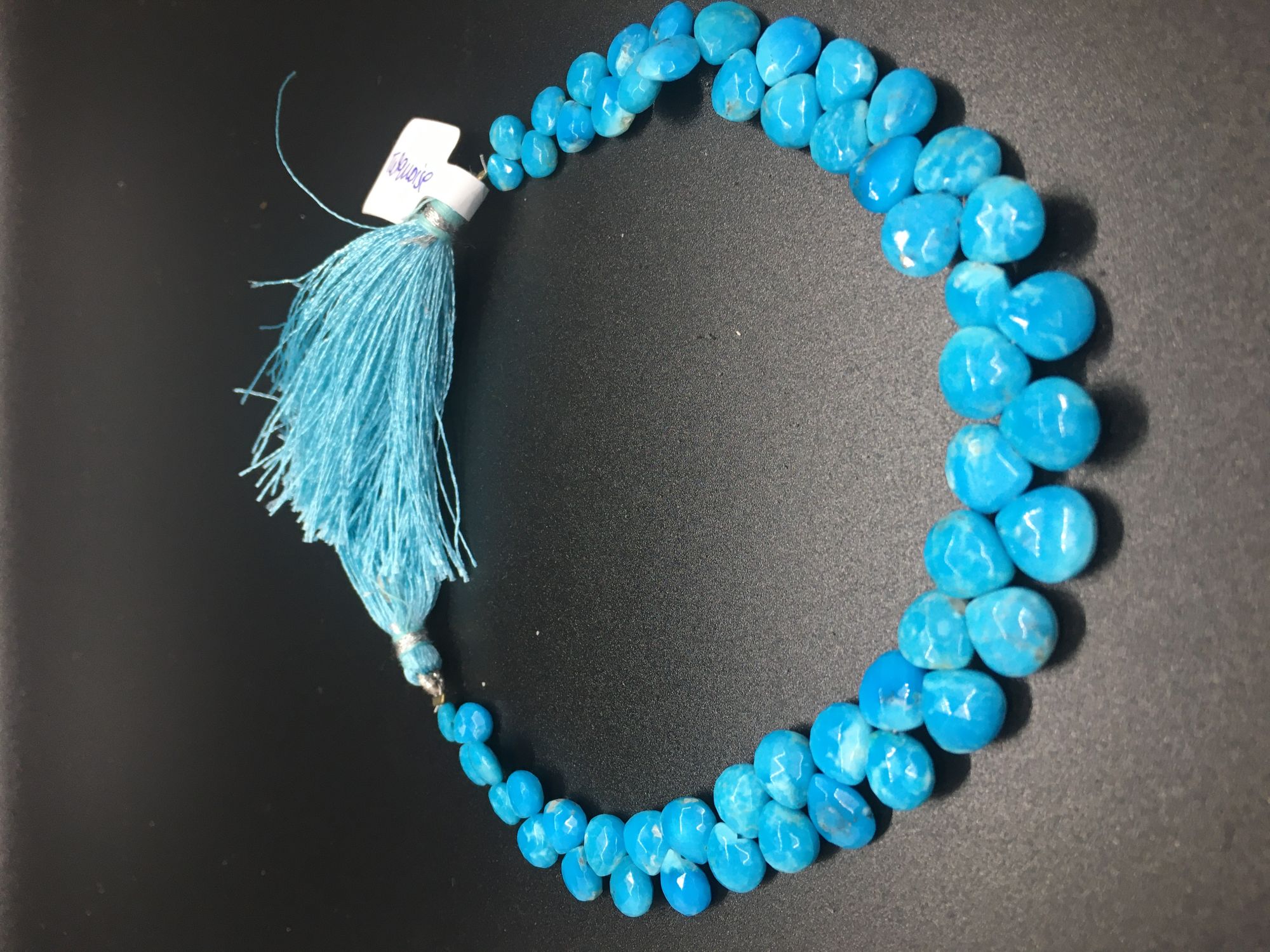 Turquoise Hearts Faceted