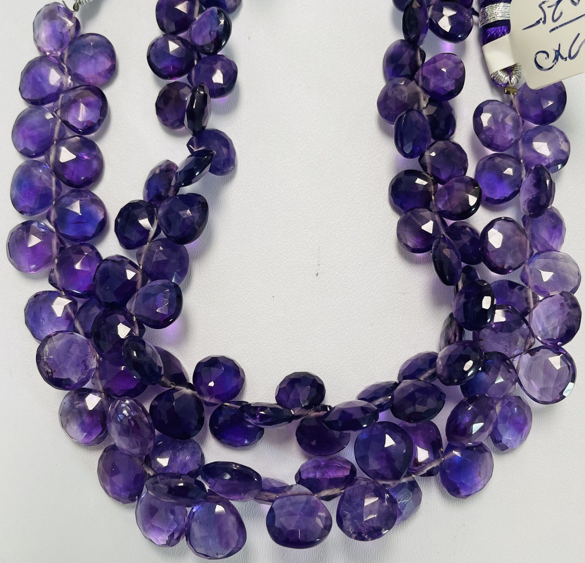 Purple Amethyst Heart Faceted