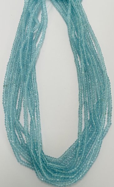 Aquamarine Rondelle Faceted