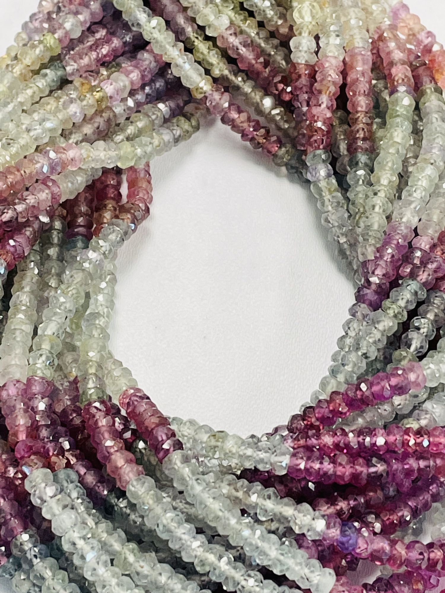 Multi Color Sapphire Rondelle Faceted