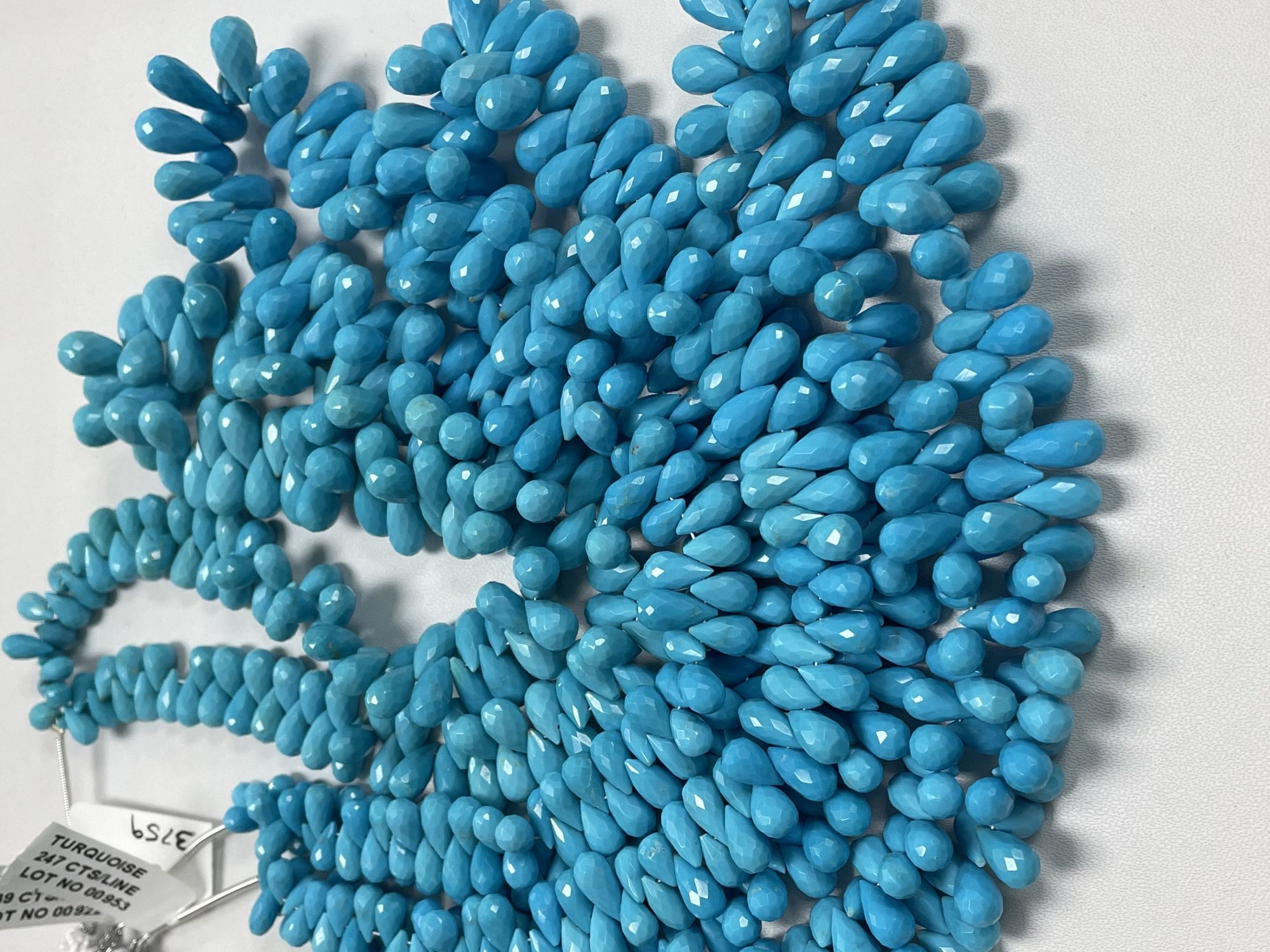 Turquoise Drop Faceted