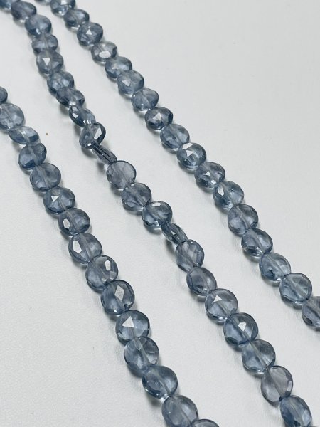 Iolite Hydro Quartz Coins Faceted