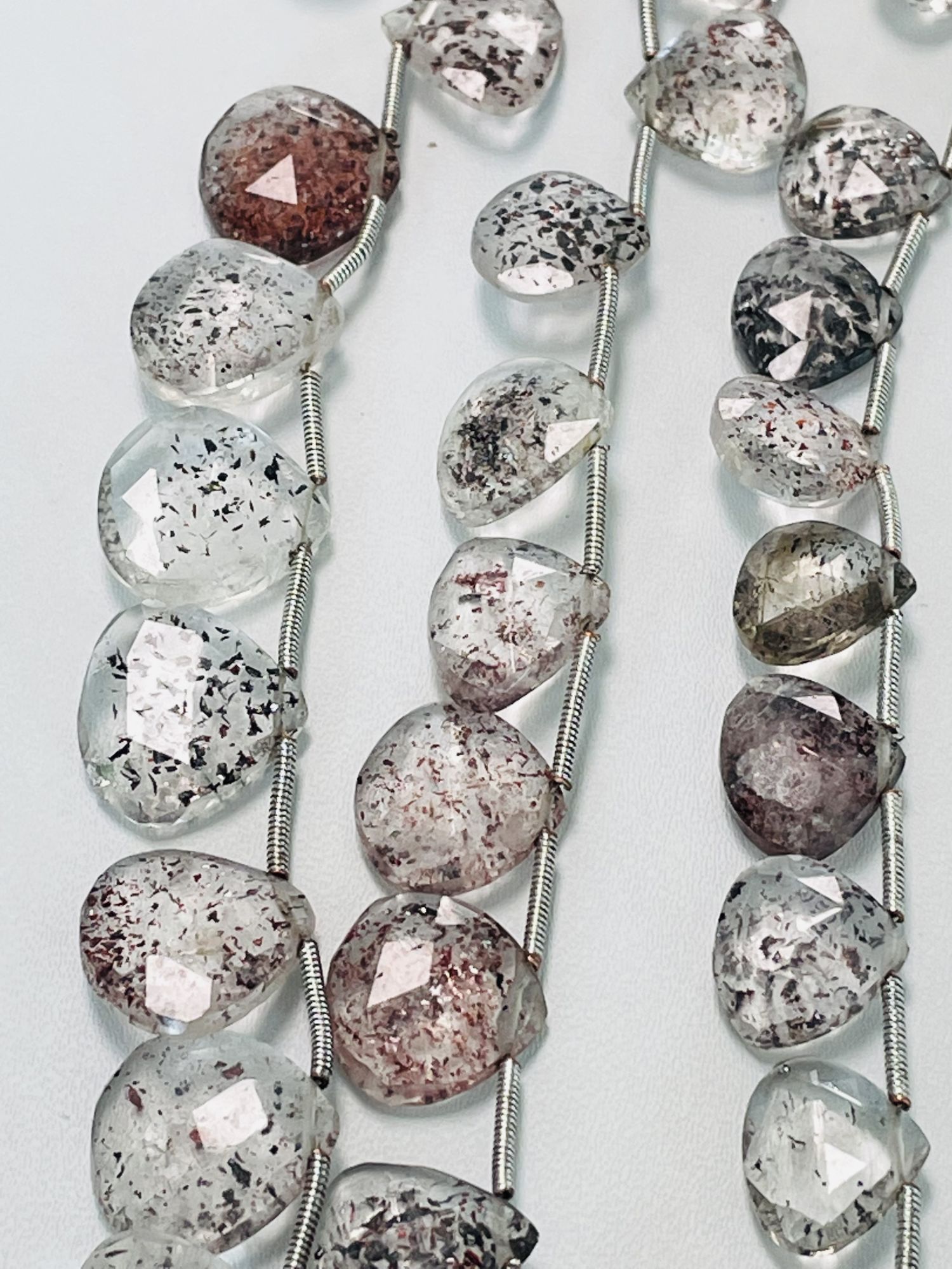 Moss Amethyst Heart Faceted