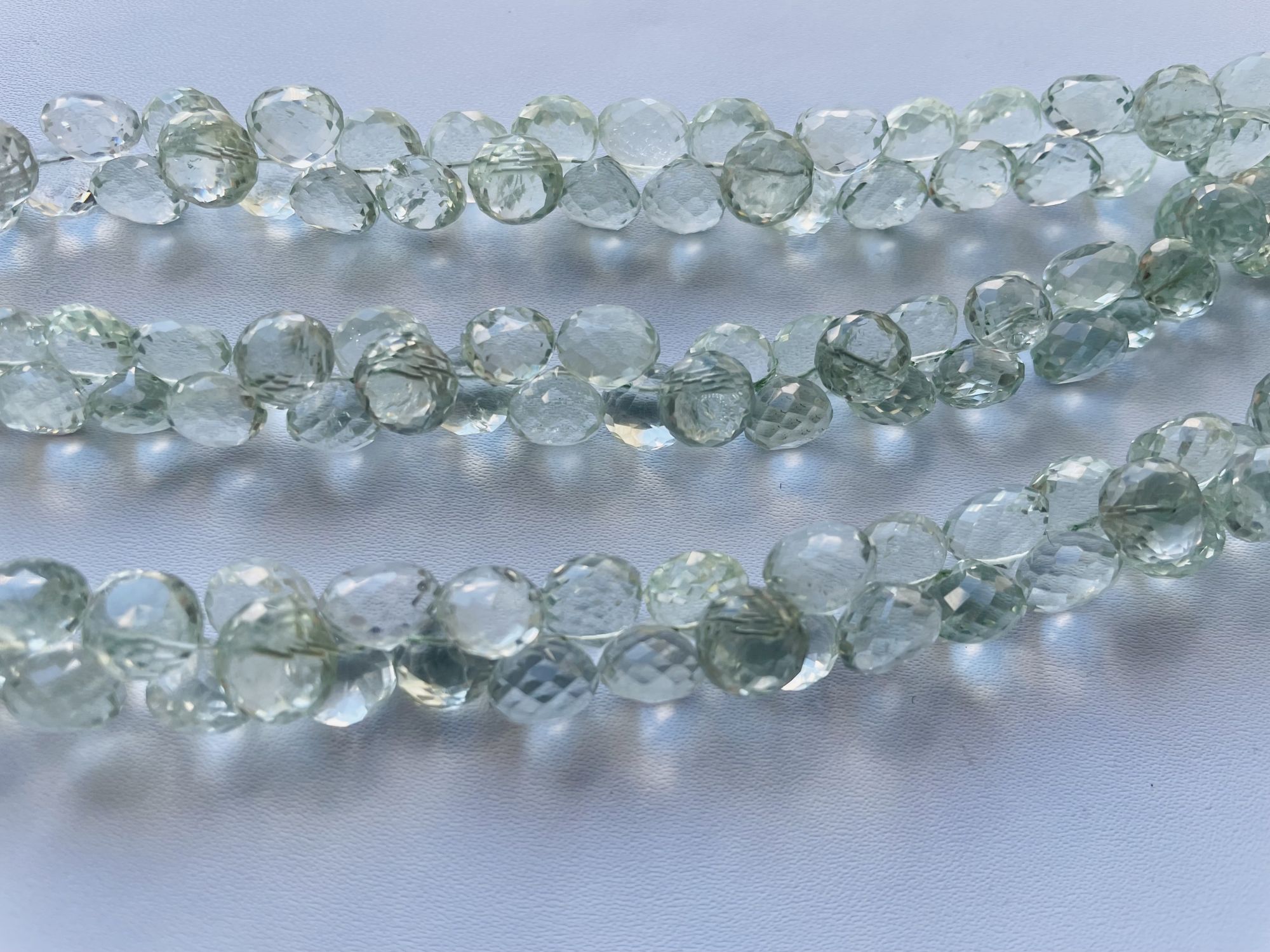 Green Amethyst Onions Faceted