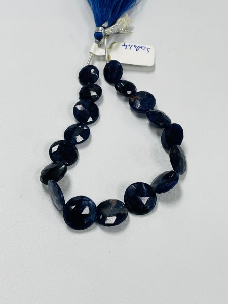Sodalite Coin Faceted