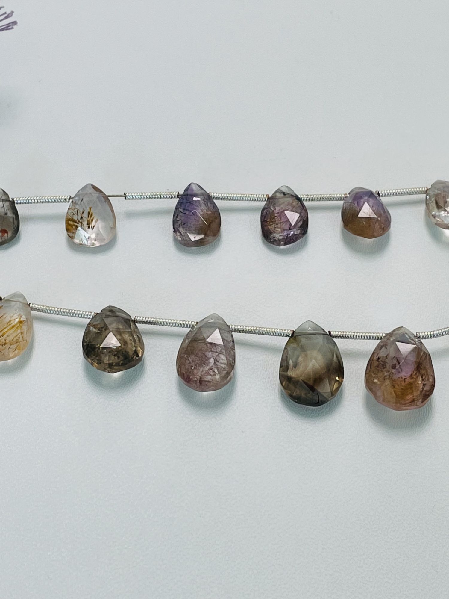 Moss Amethyst Pear Faceted