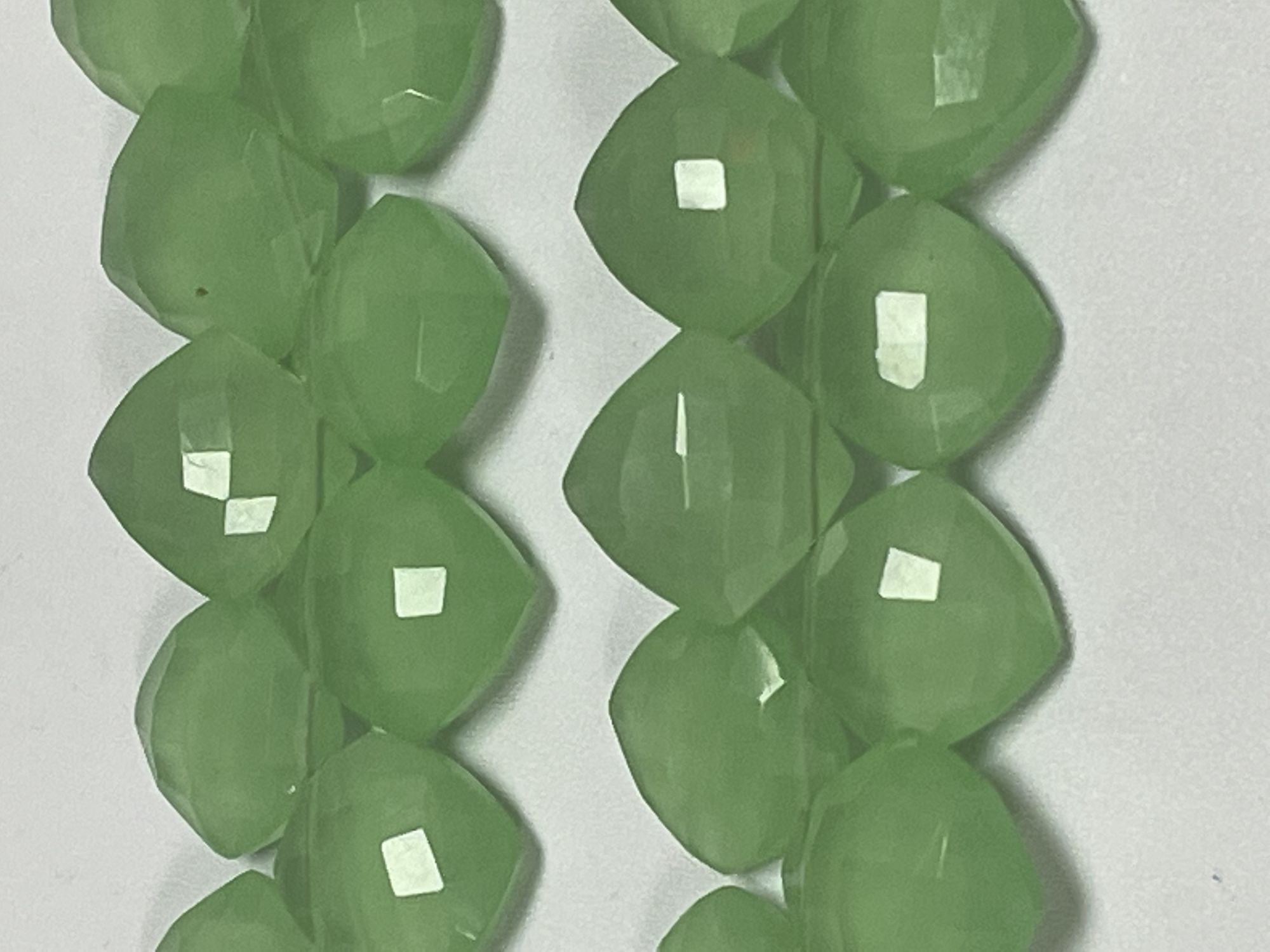 Green Chalcedony Cushion Faceted