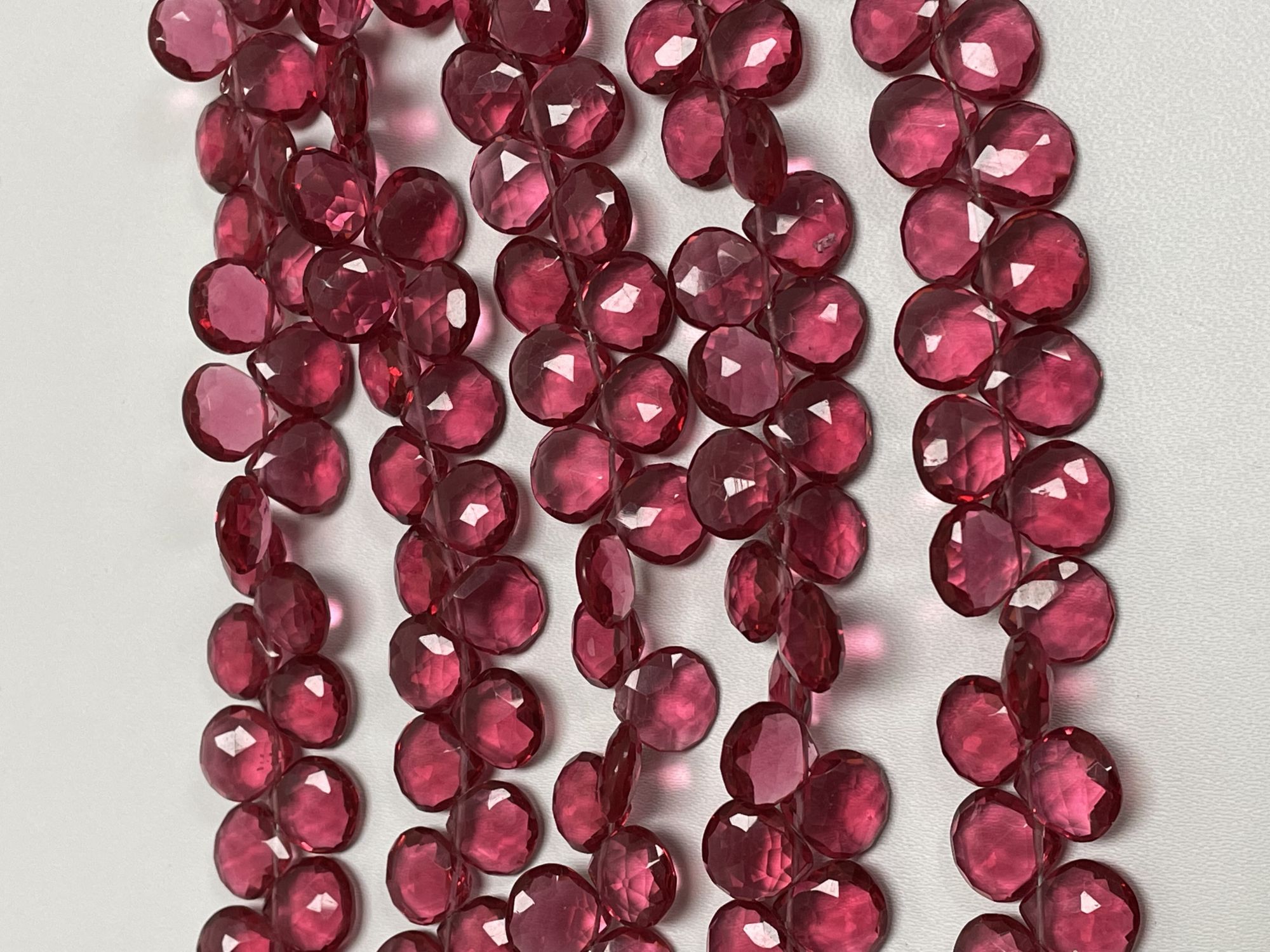 Rubilite Hydro Quartz Heart Faceted