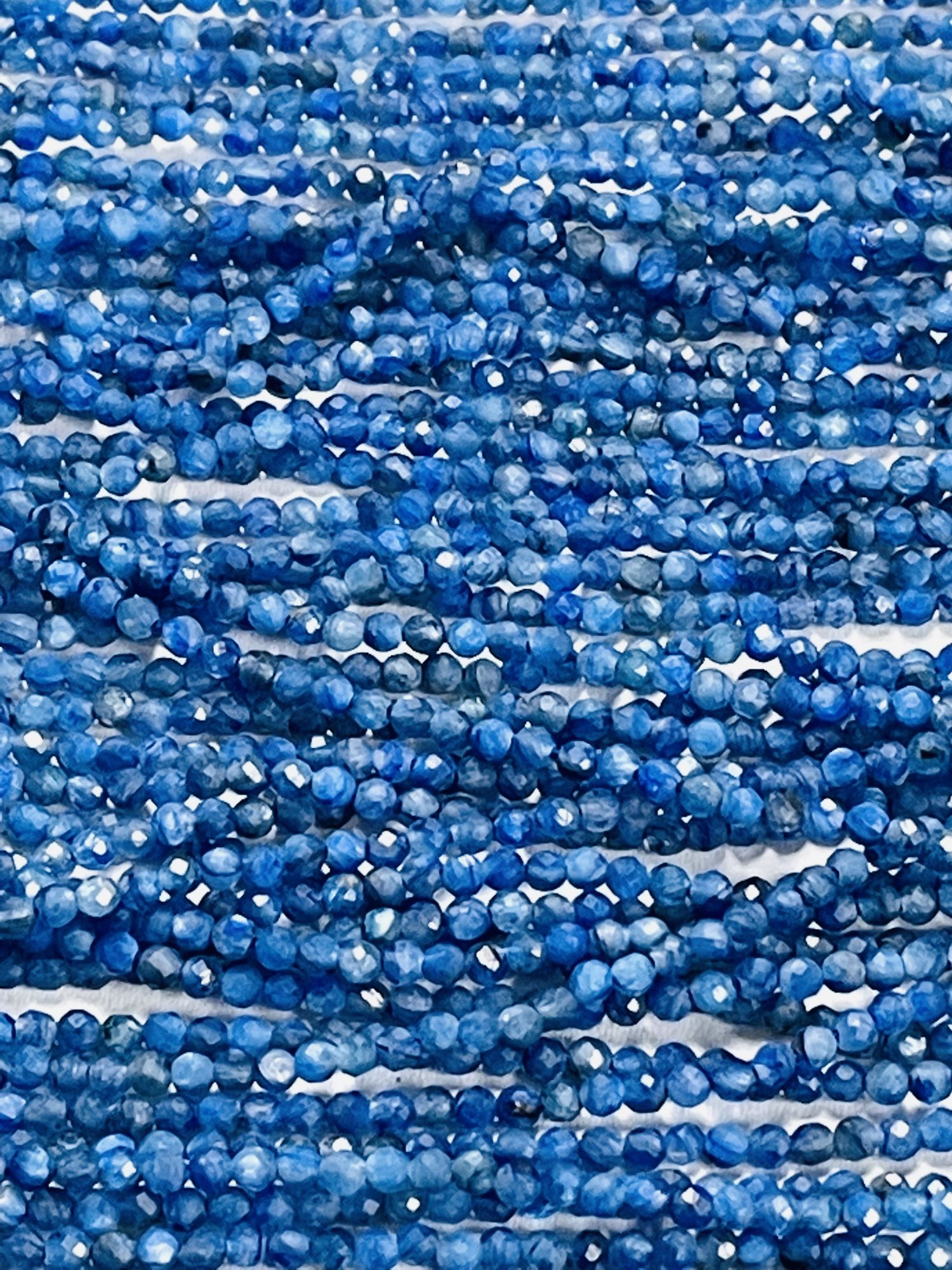 Blue Kyanite Rondelle Faceted