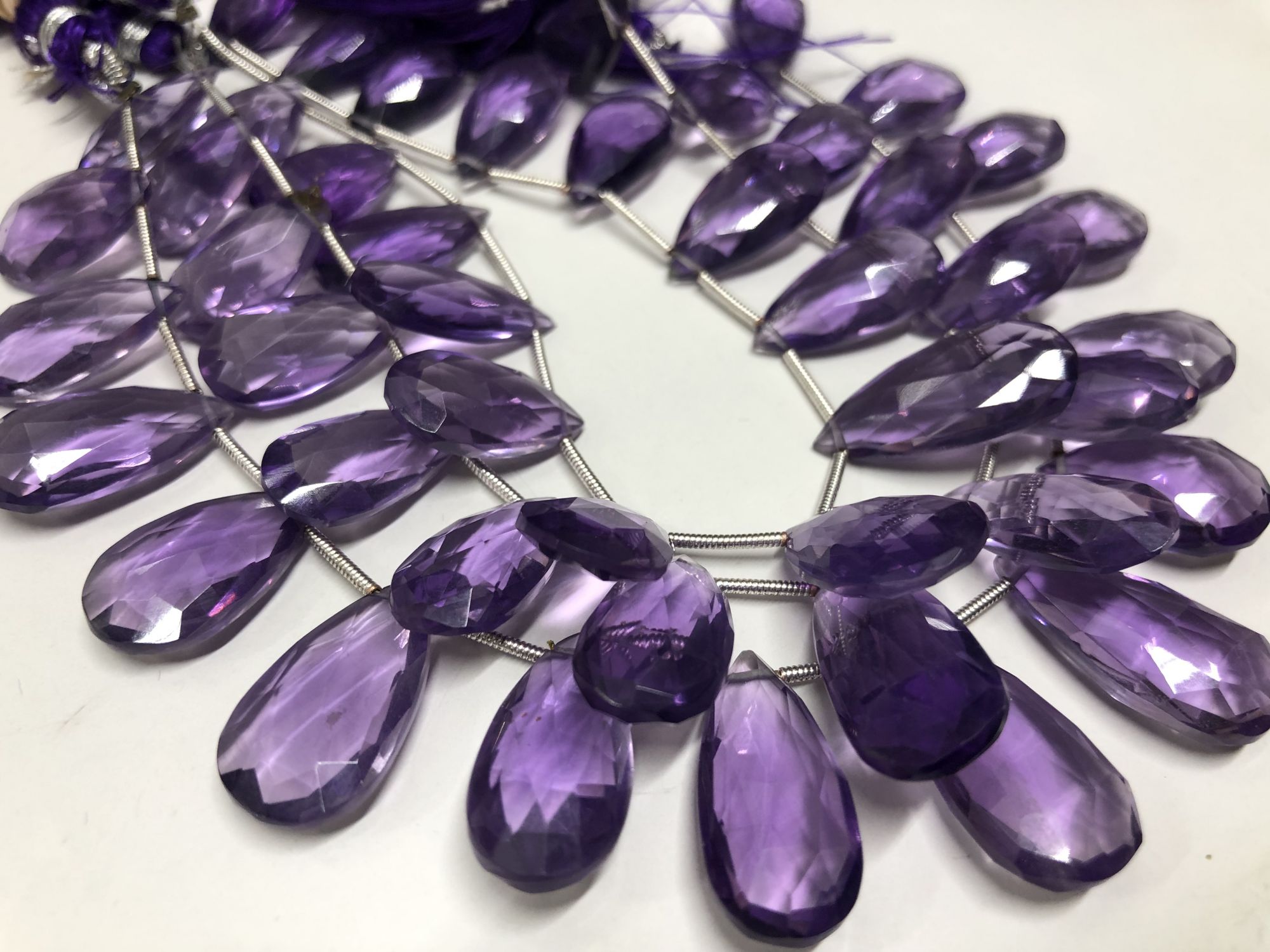 Amethyst Pears Faceted