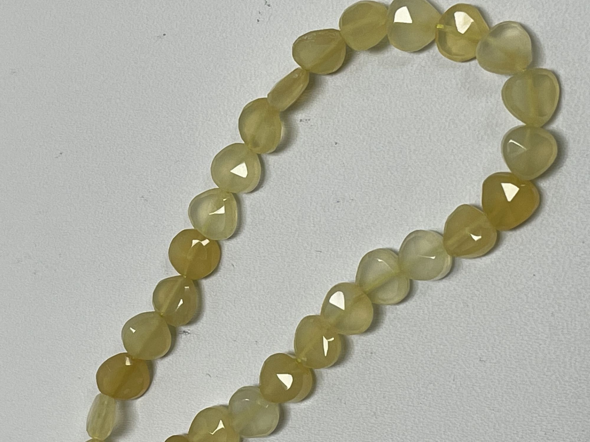 Yellow Chalcedony Heart Faceted