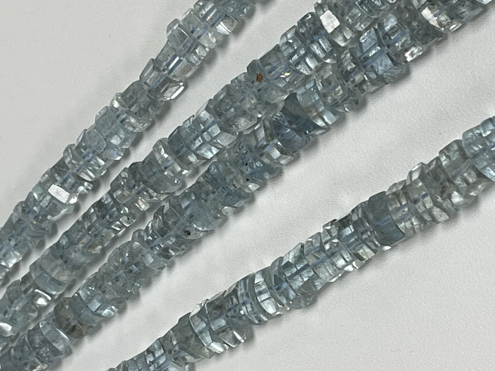 Copper Aquamarine Blot Faceted